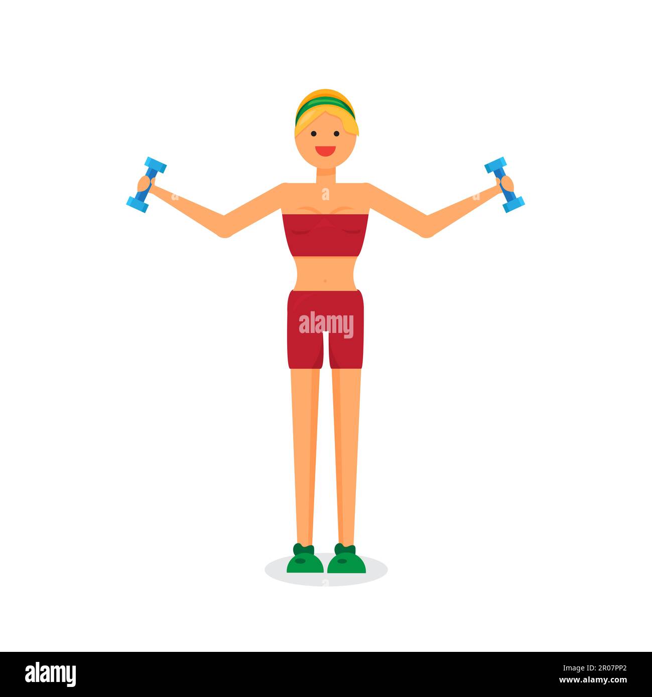 Exercise woman bicep Stock Vector Images - Alamy