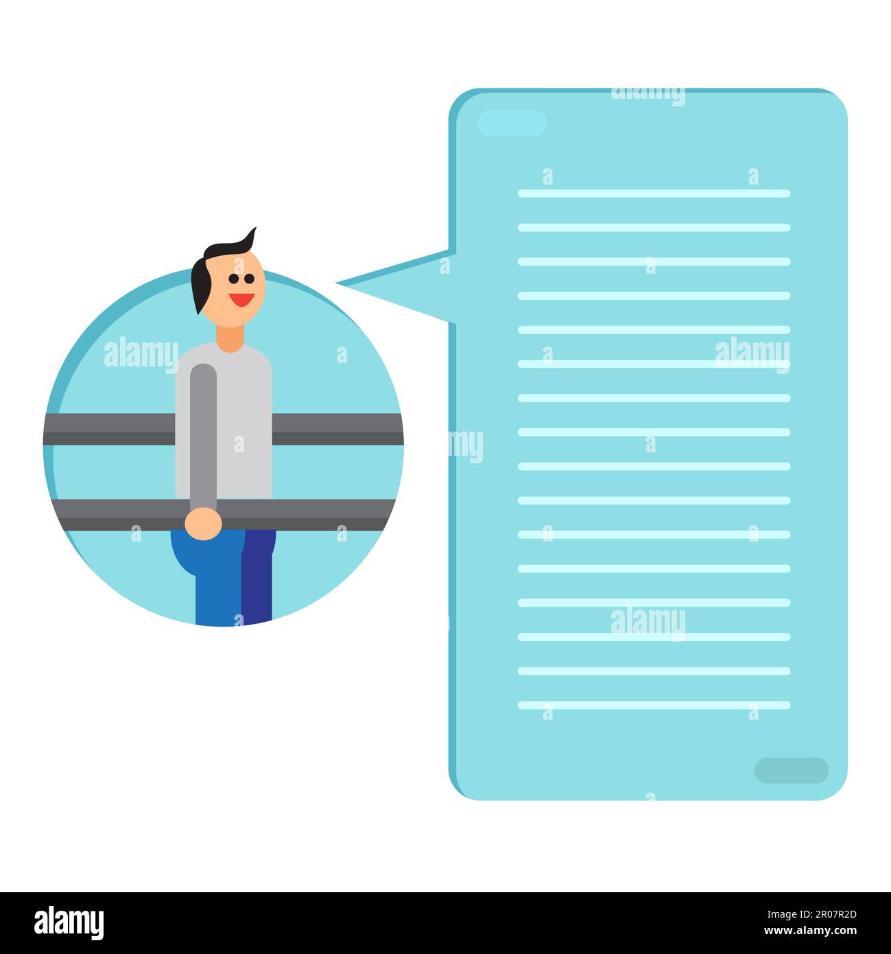 Sportman with sports equipment for street workout and pull-up bar. Thinking list. Template or blank with sport concept. Vector Stock Vector