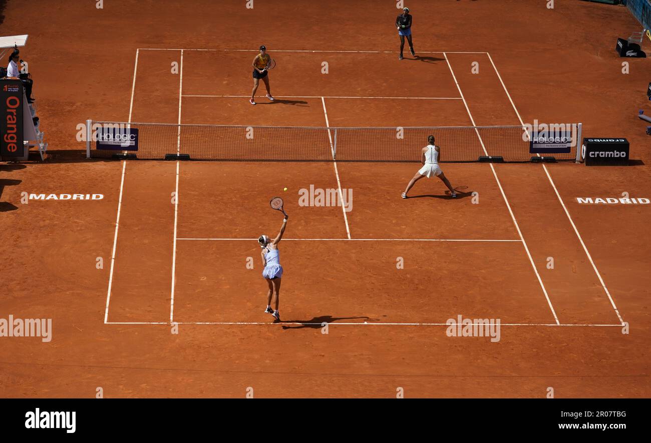 Madrid, Spain. 07th May, 2023. Doubles pair Victoria Azarenka of