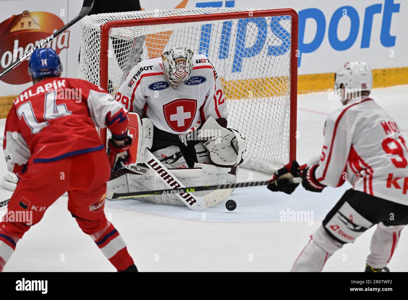 Brno, Czech Republic. 07th May, 2023. Czech fan in action during the Euro  Hockey Challenge match Switzerland vs Czech Republic in Brno, Czech  Republic, May 7, 2023. Credit: Vaclav Salek/CTK Photo/Alamy Live