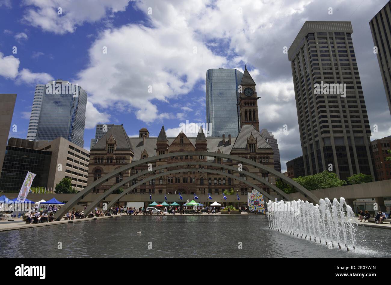 Old City Hall, Nathan Phillips Square, Toronto, Ontario, Canada Stock Photo
