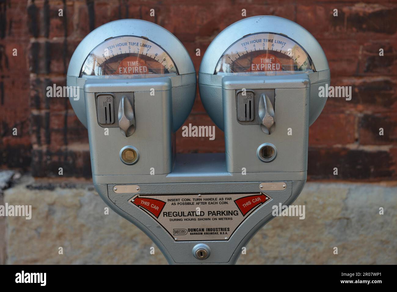 Parking Meter, Distillery District, Toronto, Ontario, Canada Stock
