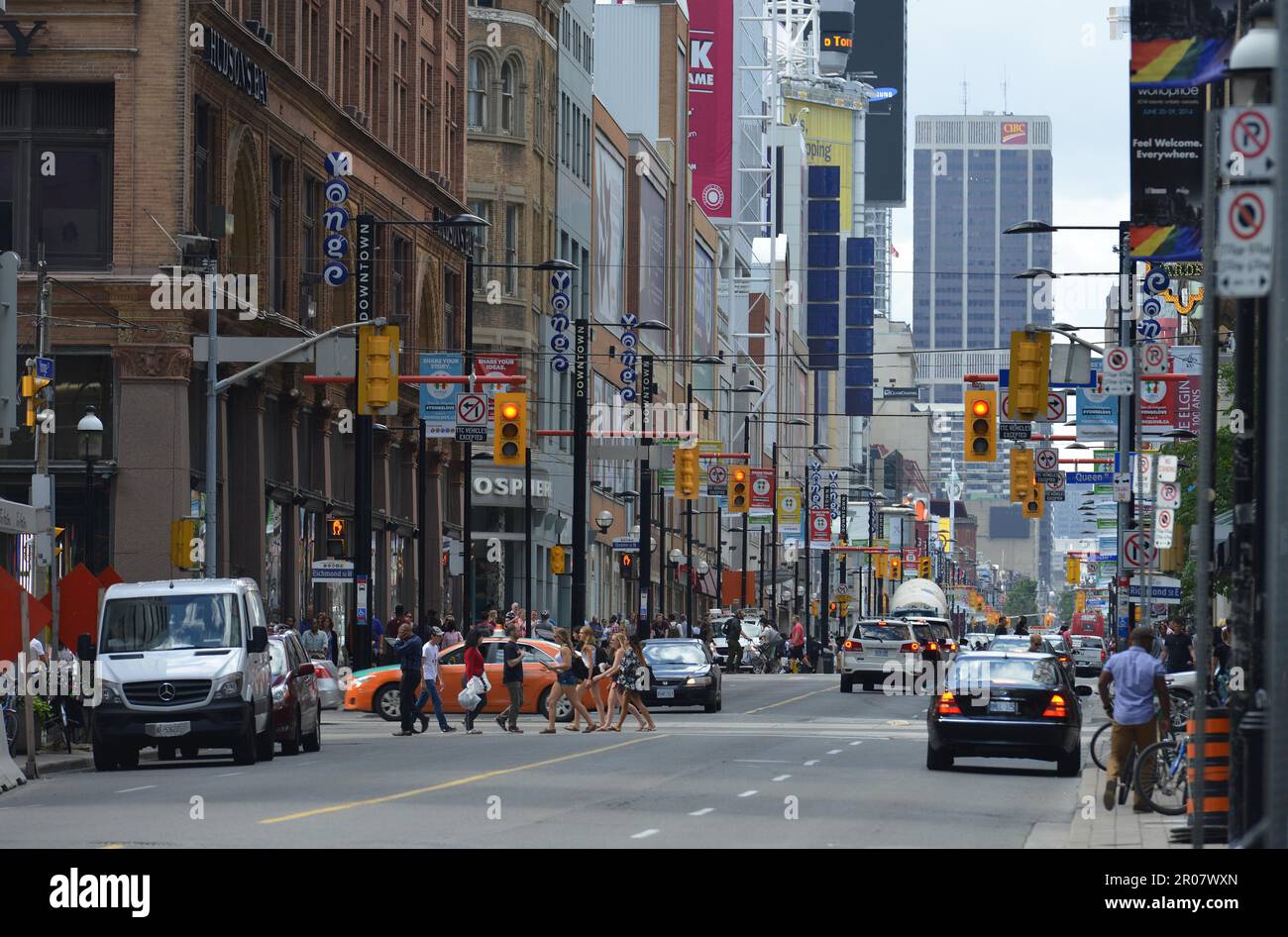 Yonge Street, Downtown, Toronto, Ontario, Canada Stock Photo