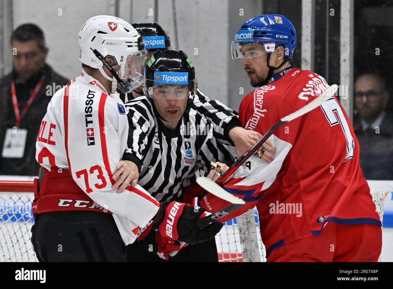 Brno, Czech Republic. 07th May, 2023. Czech fan in action during the Euro  Hockey Challenge match Switzerland vs Czech Republic in Brno, Czech  Republic, May 7, 2023. Credit: Vaclav Salek/CTK Photo/Alamy Live