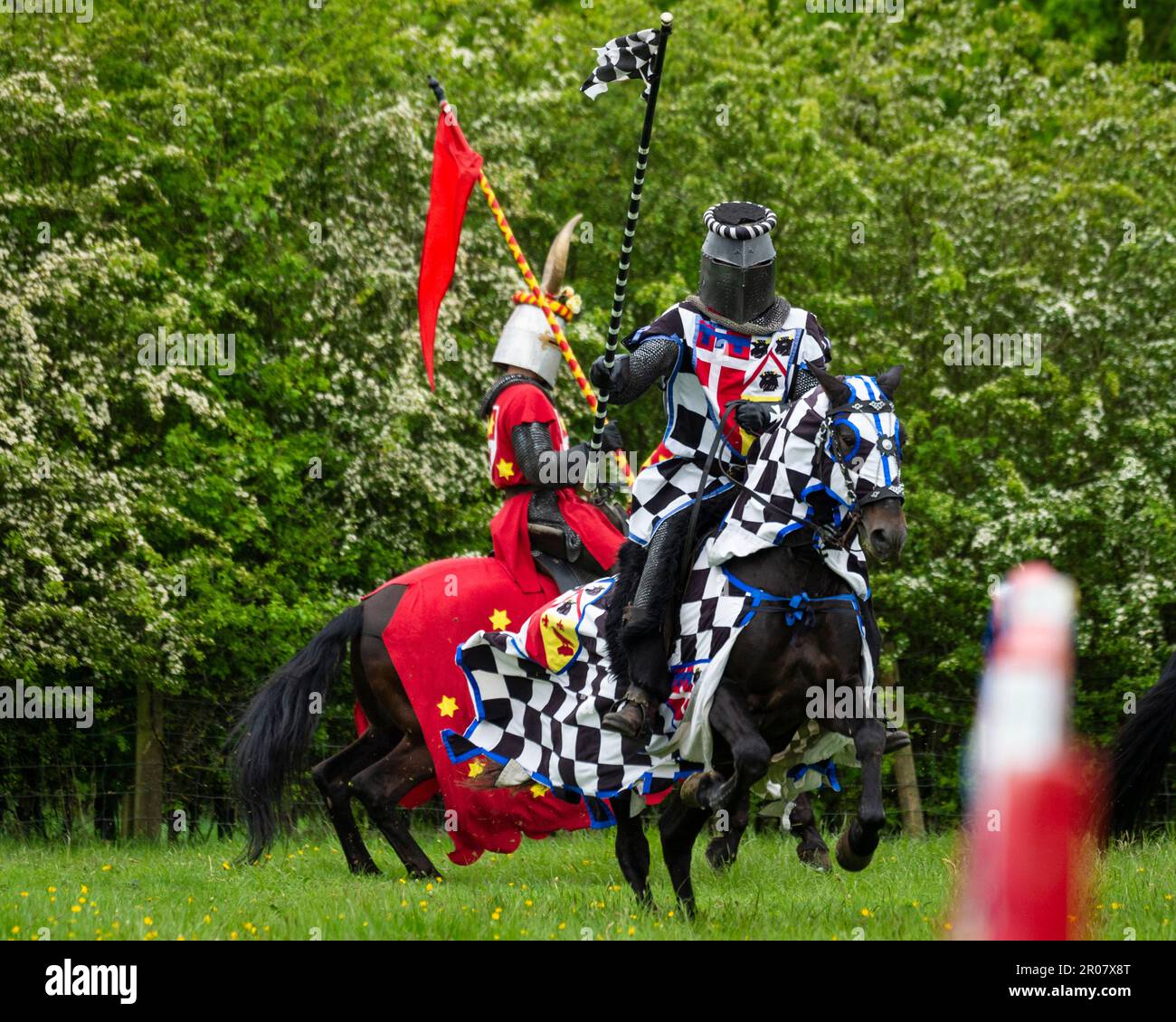 Chalfont, UK. 7 May 2023. Re enactors as armoured knights take part in ...