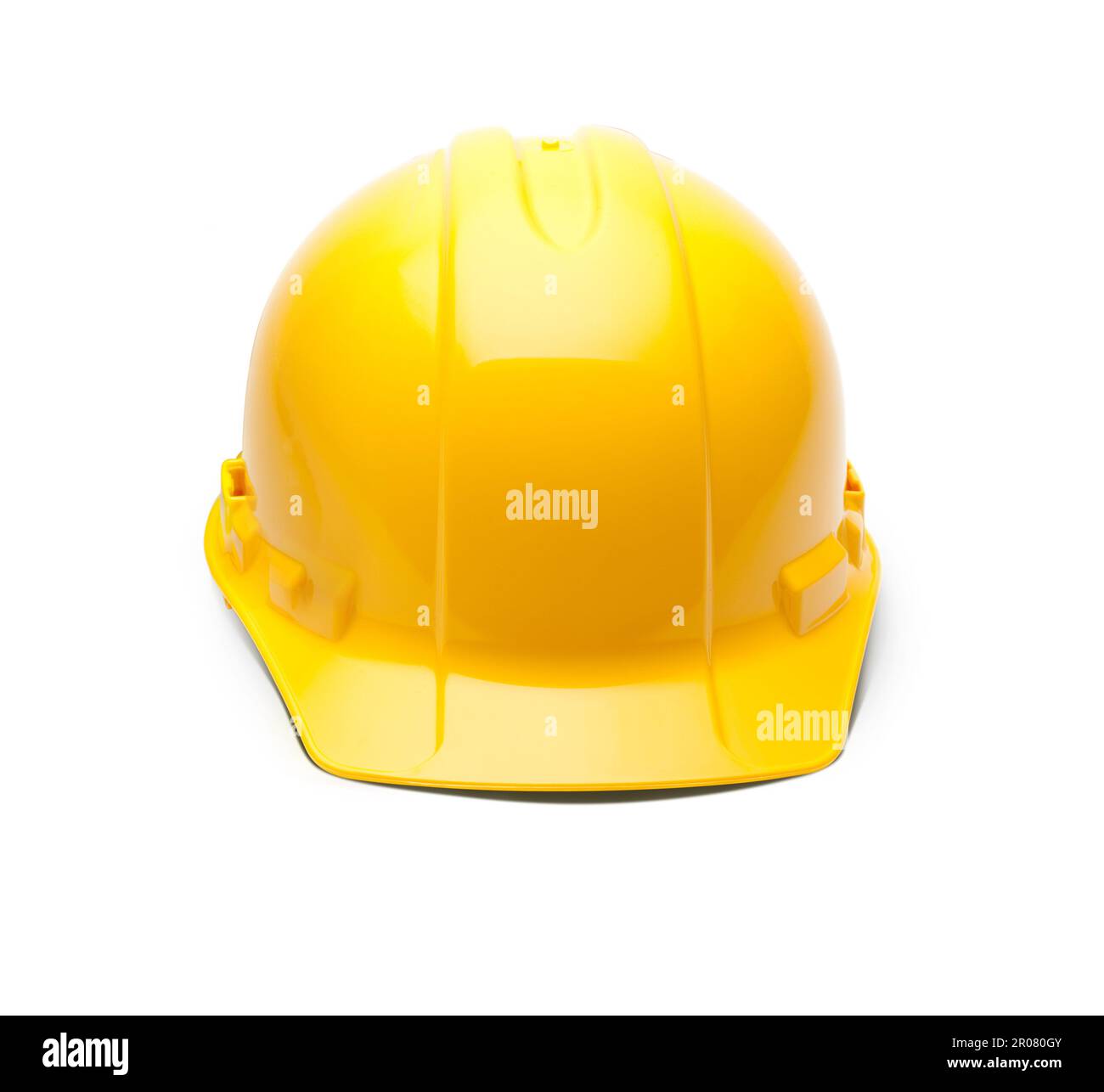 Yellow Construction Safety Hard Hat Isolated on a White Background Stock Photo Alamy