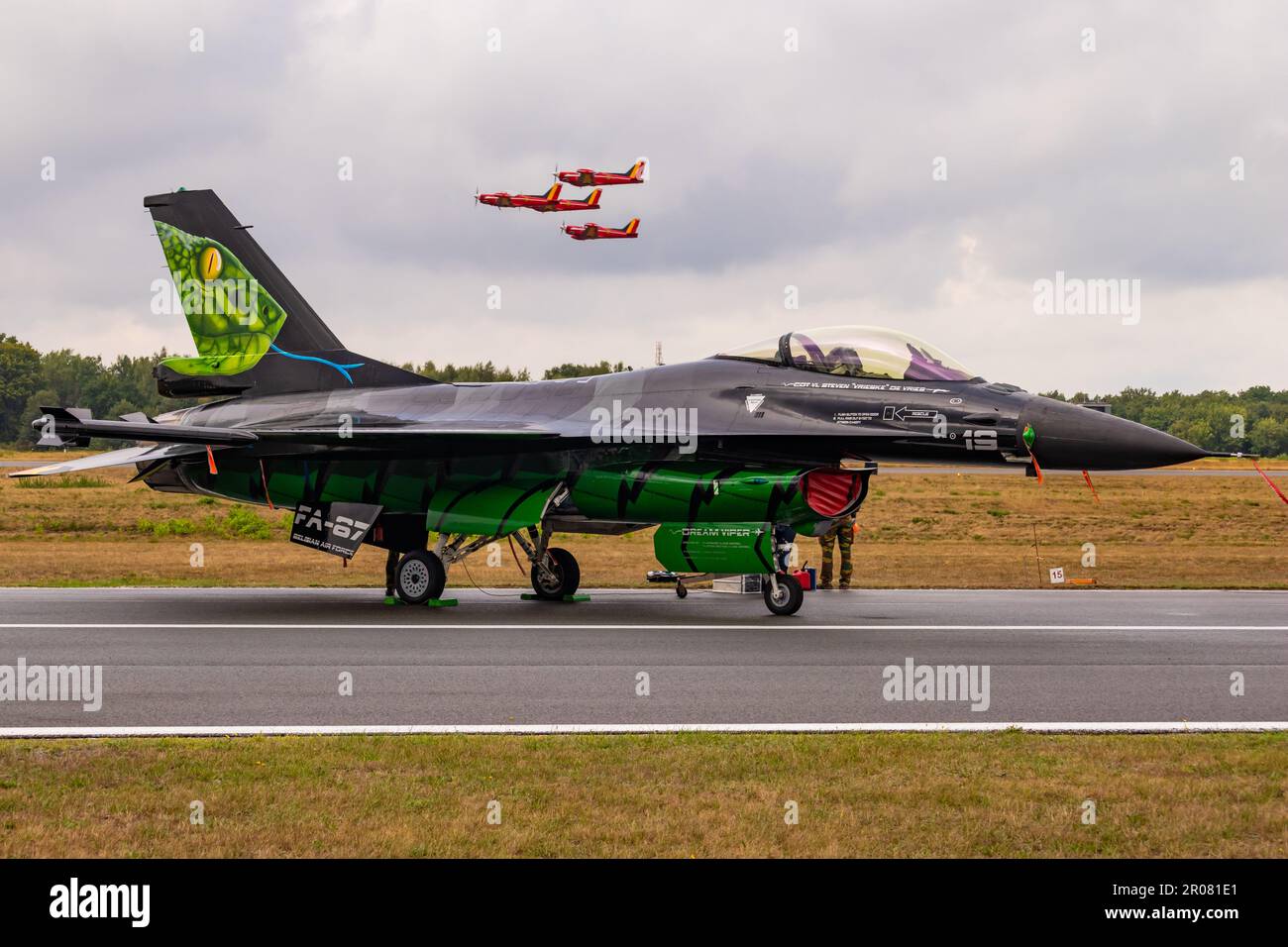 Dream viper, Belgian Air Force F-16 solo display Stock Photo