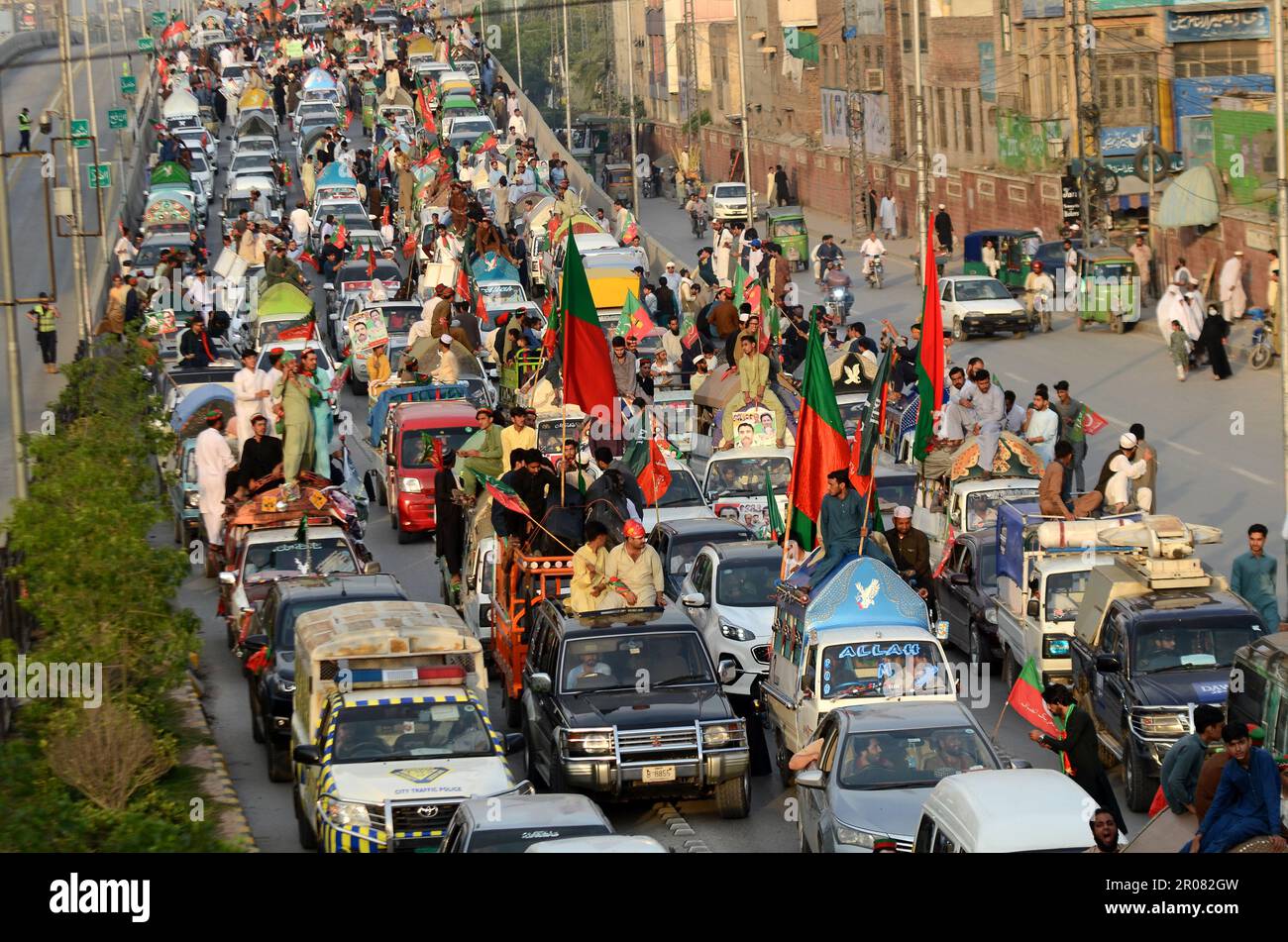 Umar Rali Supporters of former Prime Minister Imran Khan, head of the opposition ...