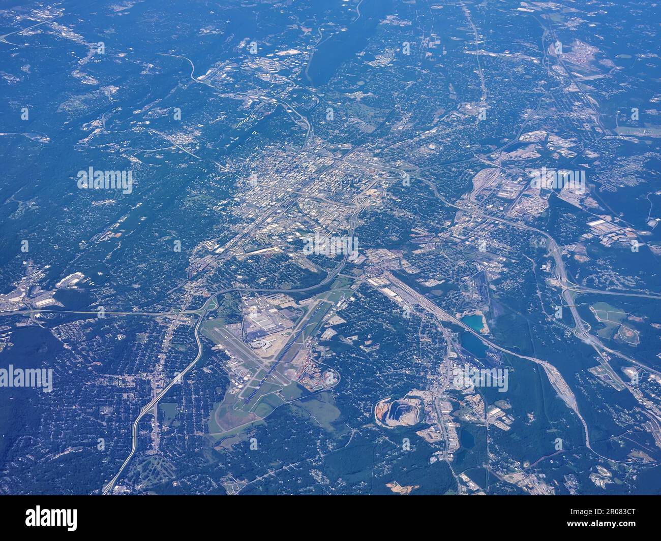 Aerial view of Birmingham, Alabama and BirminghamShuttlesworth