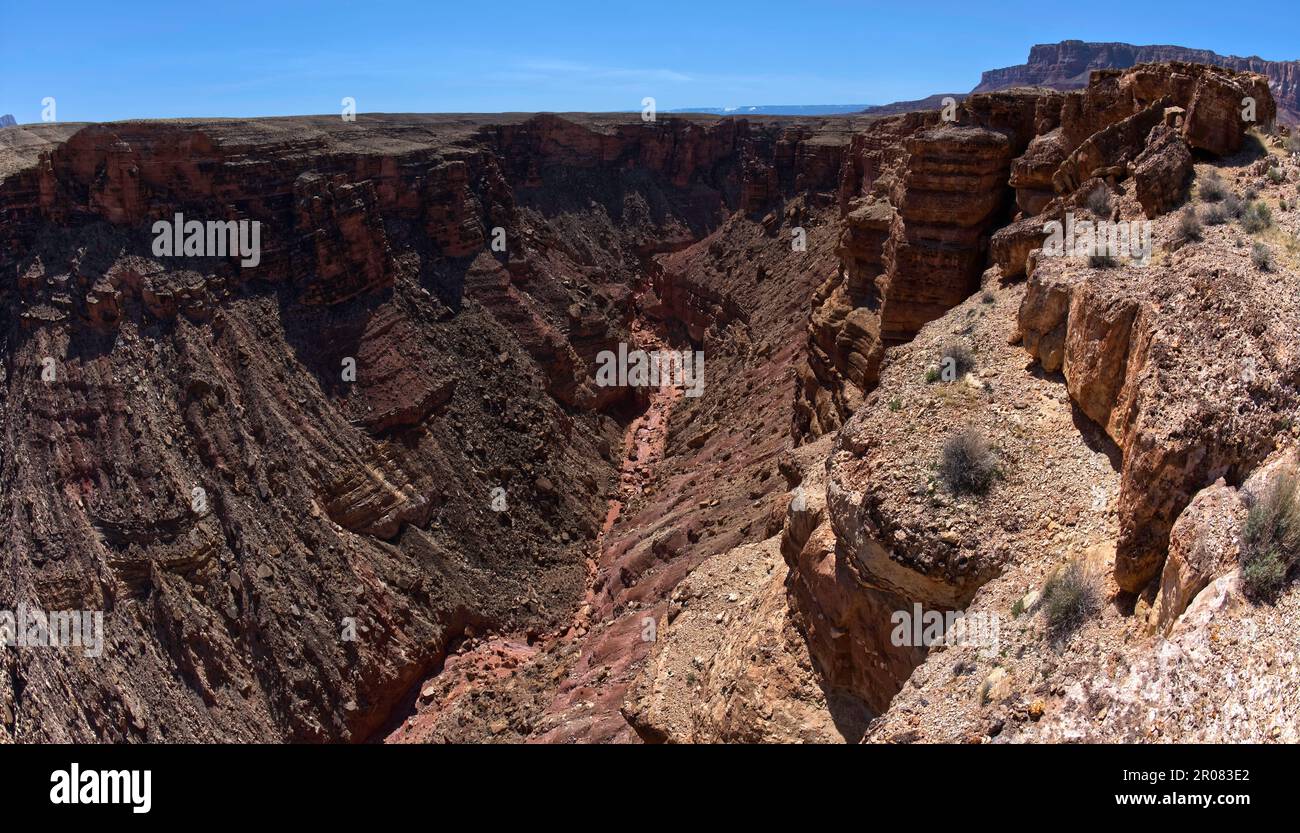 The South Fork of the Lower Soap Creek Canyon viewed from above in
