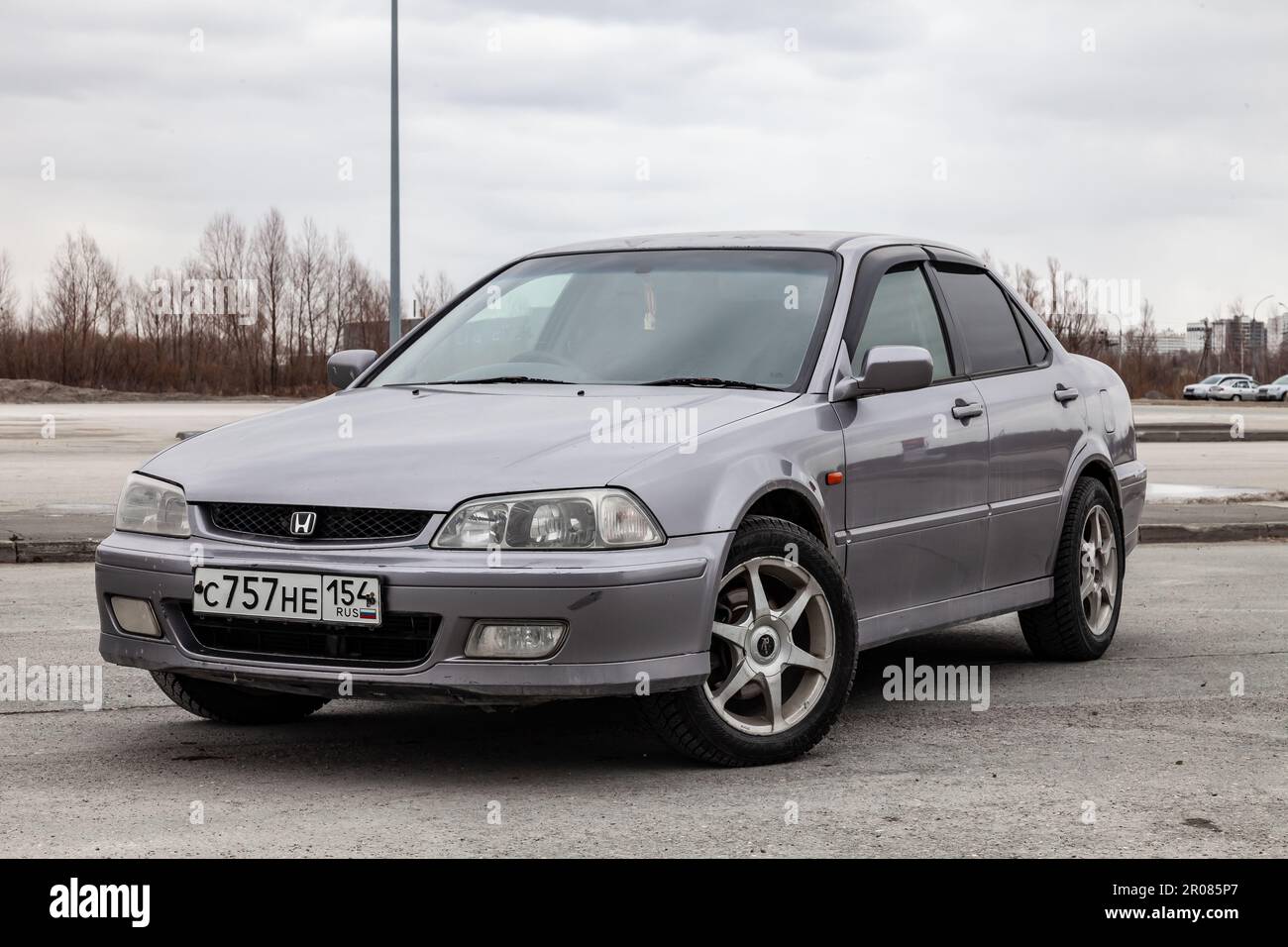 Pavlodar, Kazakhstan - 04.11.2023: Honda Torneo Old japanese car in gray color Stock Photo