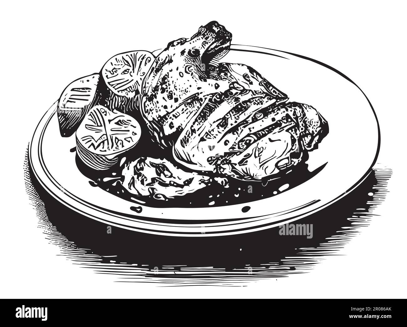 Drawing Cartoon Healthy High-calorie Roast Chicken PNG Images | PSD Free  Download - Pikbest