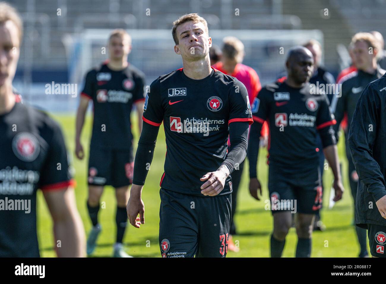 Lyngby, Denmark. 07th May, 2023. Charles (35) of FC Midtjylland seen after the 3F Superliga match between Lyngby Boldklub and FC Midtjylland at Lyngby Stadium. (Photo Credit: Gonzales Photo/Alamy Live News Stock Photo