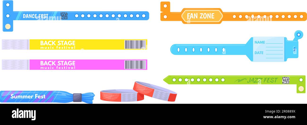 Plastic bracelets. Bracelet vip entry to backstage party, concert festival event access