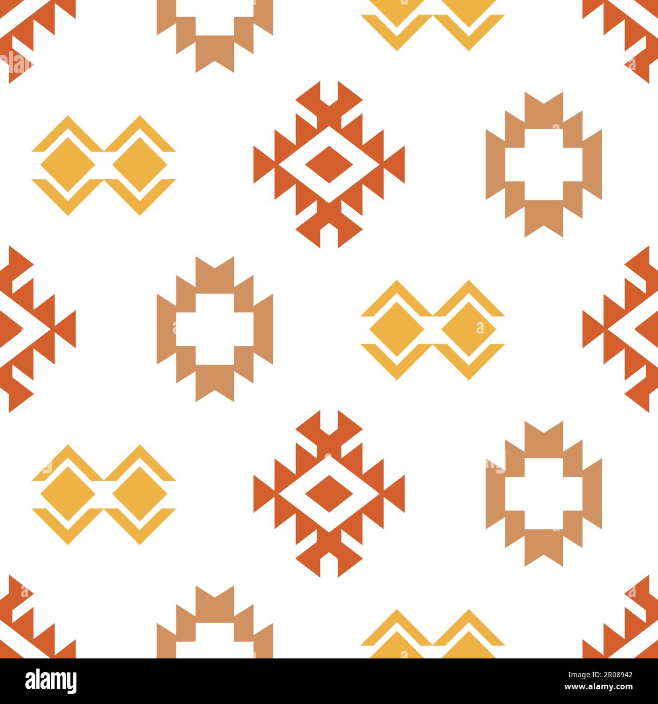 Southwestern Aztec Seamless Pattern. Navajo Print Stock Vector Image ...