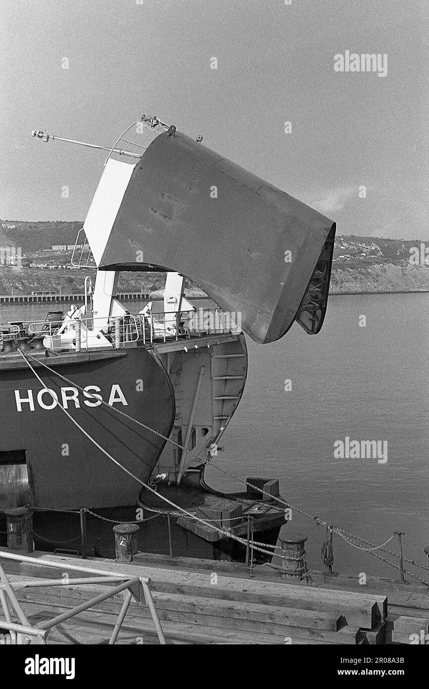 HORSA,Cross Channel,Ferry,Folkestone Harbour,to,Boulogne,Folkestone,Kent,England Stock Photo