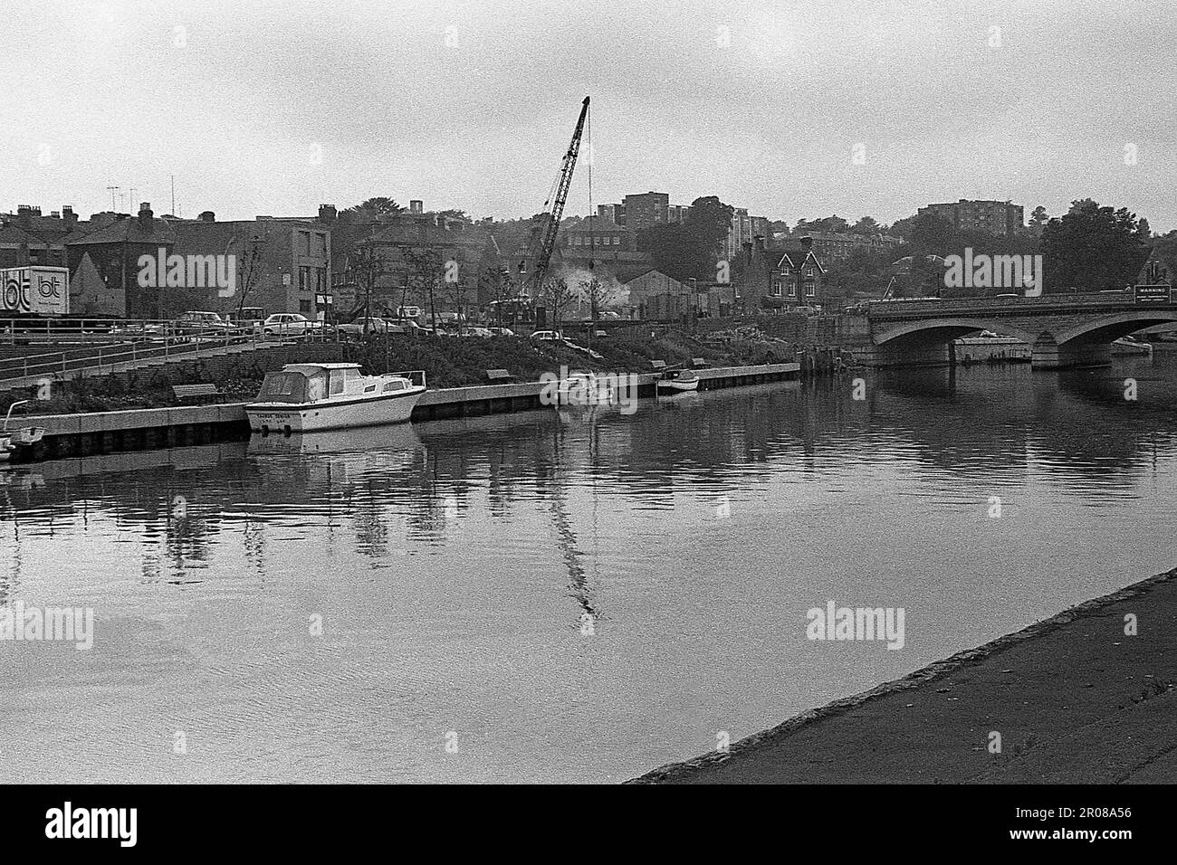 River Medway,Maidstone,circa,1977,Kent,Archive Stock Photo