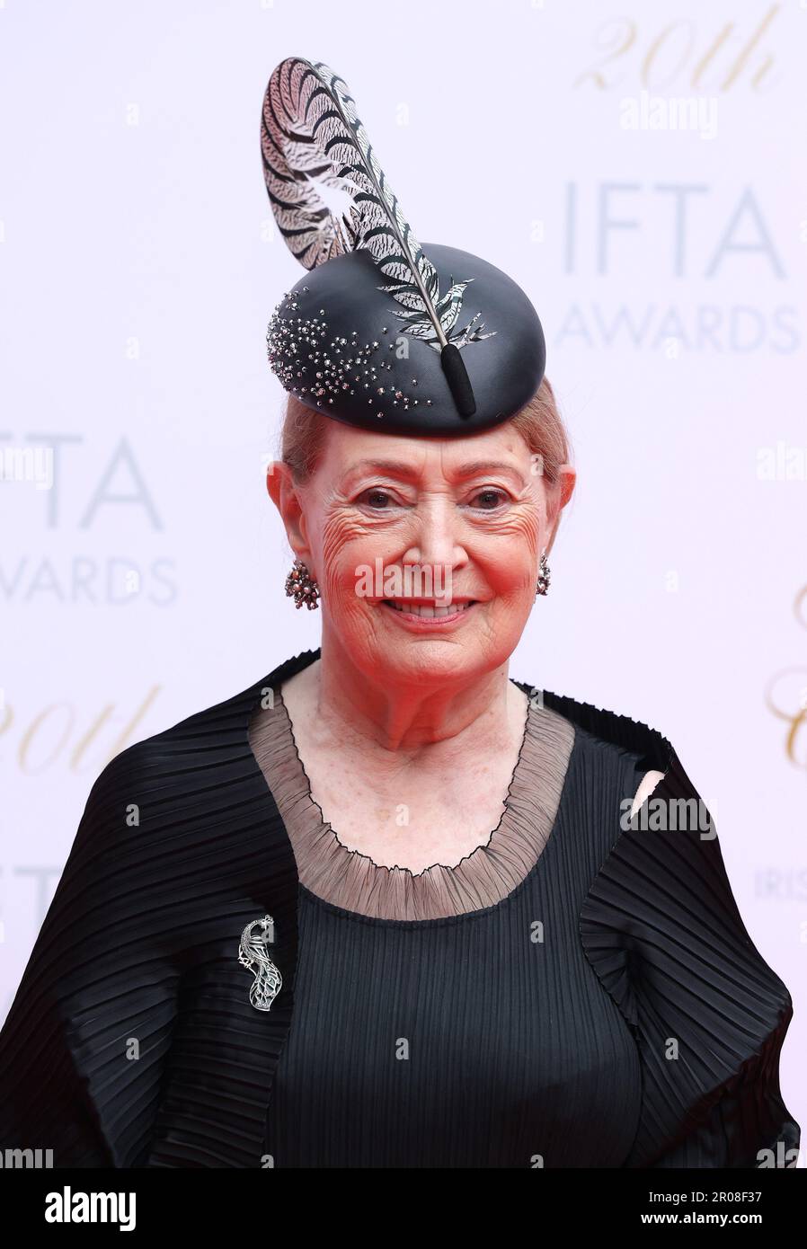 Joan Bergin arrives on the red carpet ahead of the 20th Irish Film and Television Academy (IFTA) Awards ceremony at the Dublin Royal Convention Centre. Picture date: Sunday May 7, 2023. Stock Photo