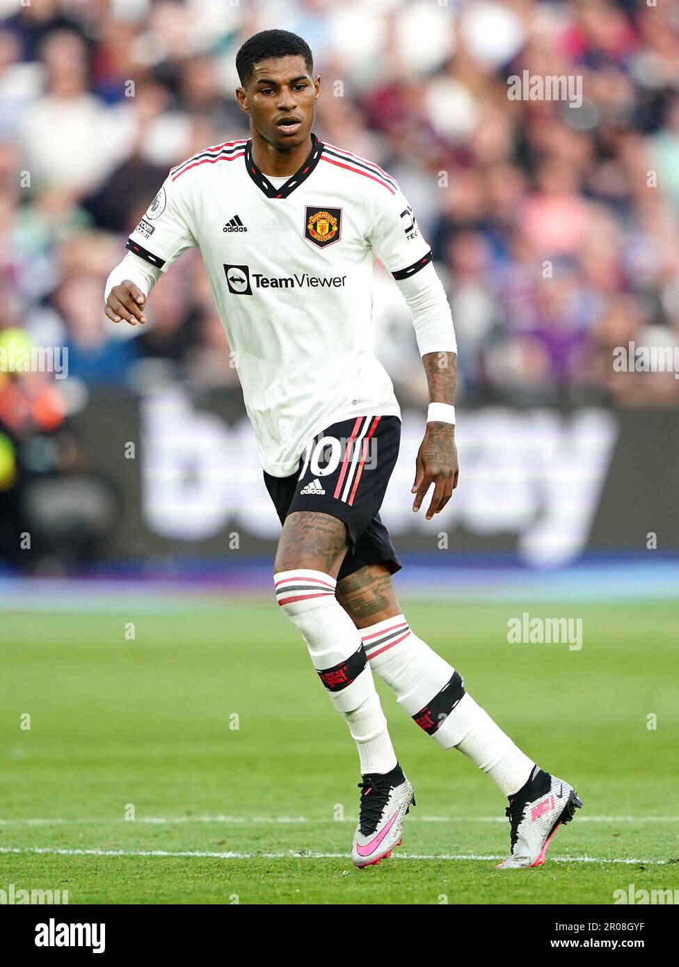 Manchester United's Marcus Rashford in action during the Premier League  match at the London Stadium. Picture date: Sunday May 7, 2023 Stock Photo -  Alamy
