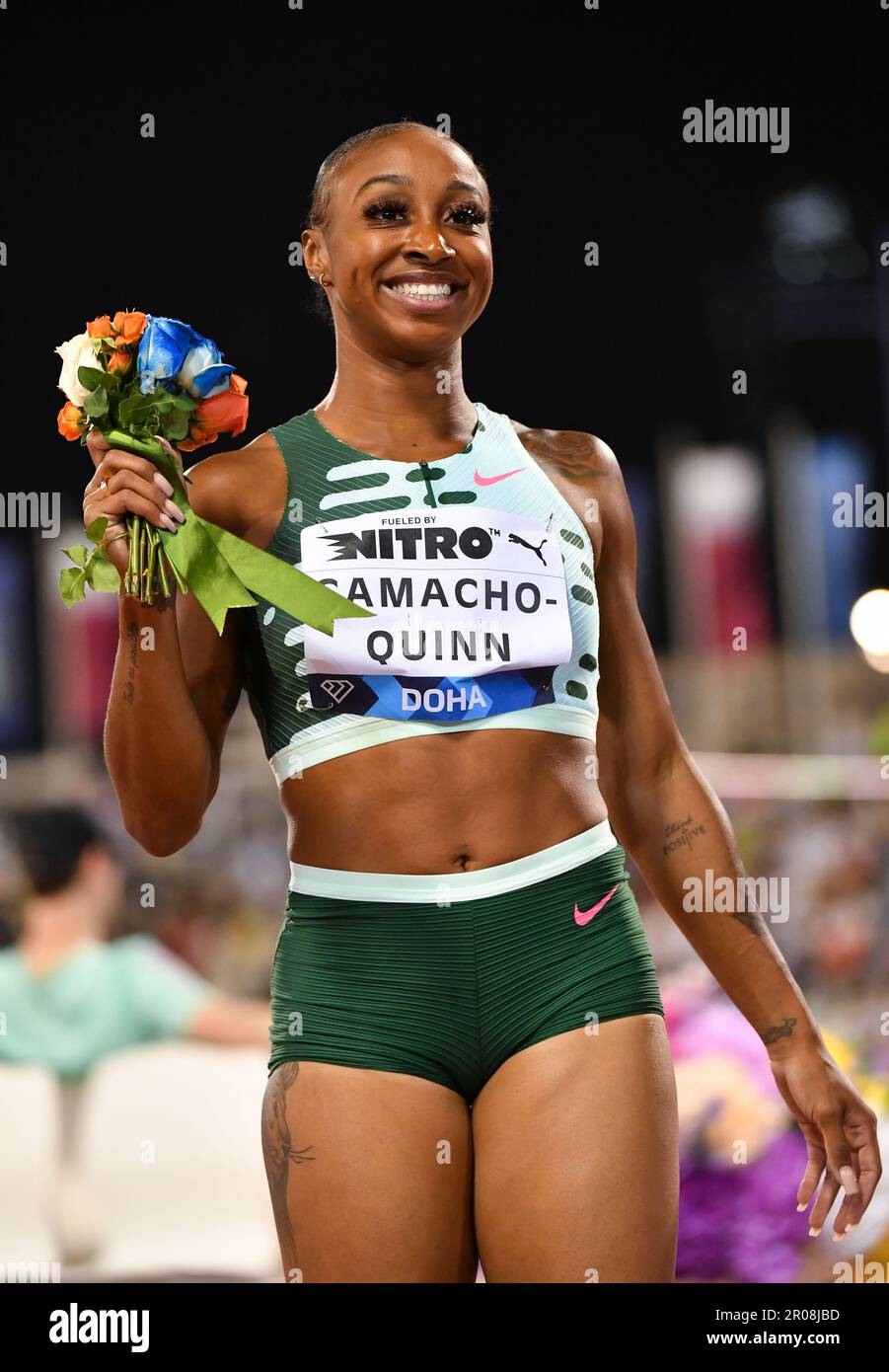 Doha, Qatar, 5 May 2023. Jasmine CamachoQuinn of Puerto Rico