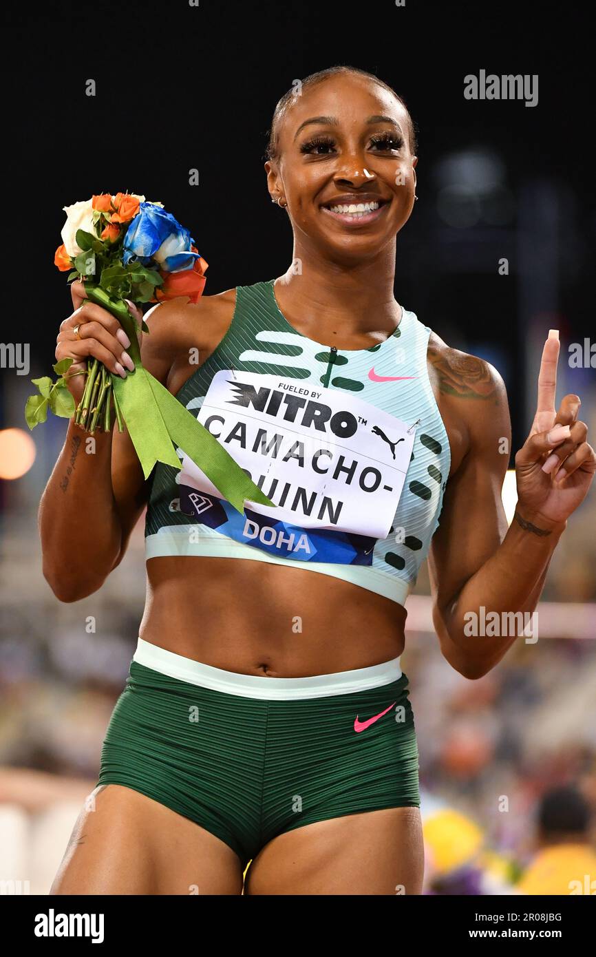 Doha, Qatar, 5 May 2023. Jasmine CamachoQuinn of Puerto Rico