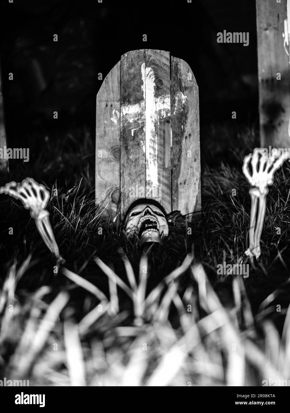 Graveyard skeleton Black and White Stock Photos & Images - Alamy