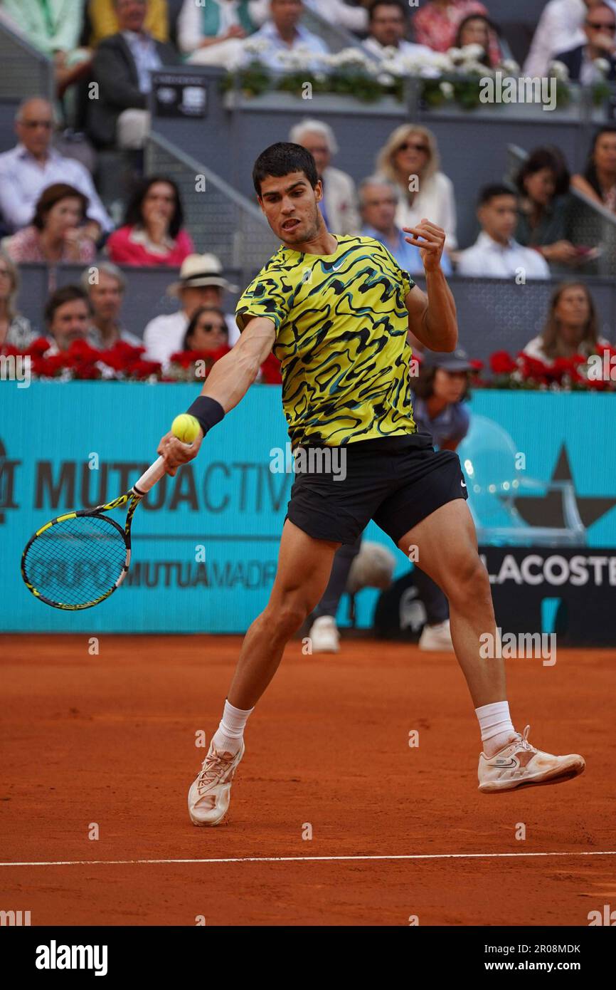 Madrid, Spain. 07th May, 2023. Carlos Alcaraz (SPA) vs JanLennard