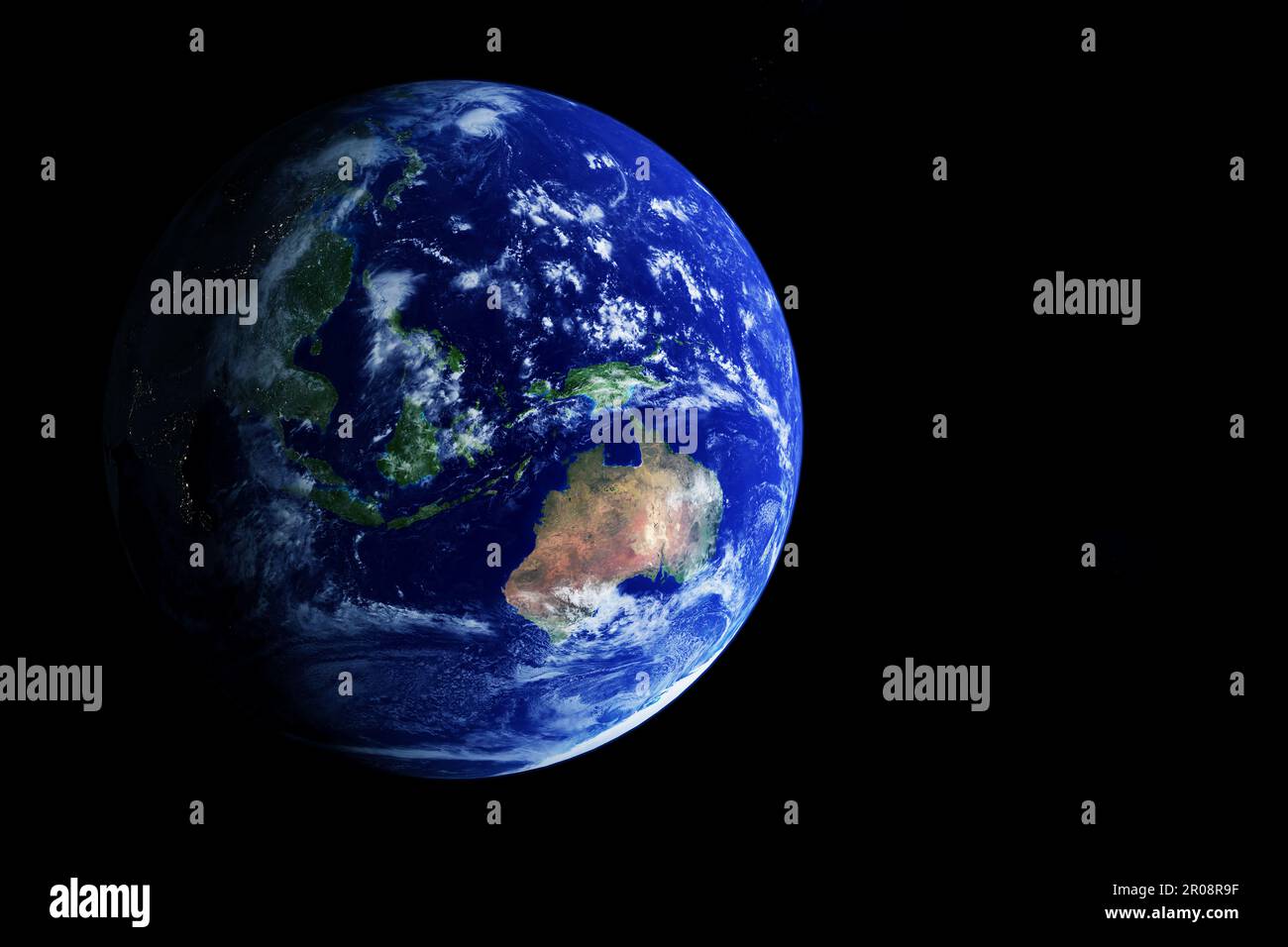 Planet Earth from outer space, on a dark background. High quality photo Stock Photo