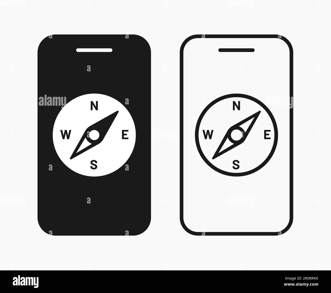 Compass app Black and White Stock Photos Images Page 2 Alamy