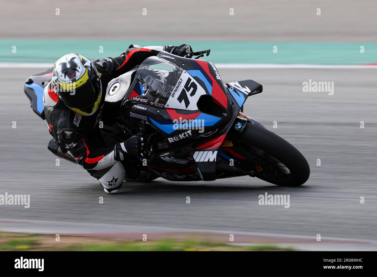 BARCELONA, SPAIN - MAY 07: Ivo Miguel Lopes from Portugal of ROKiT BMW Motorrad WorldSBK Team with BMW M1000 RR  during the 2023 MOTUL FIM Superbike World Championship - Prosecco DOC Catalunya Round at Circuit de Barcelona-Catalunya on May 07, 2023 in Barcelona, Spain (Credit: Dax Images) Stock Photo