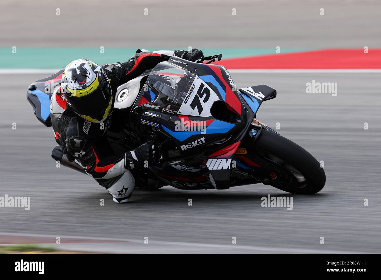 BARCELONA, SPAIN - MAY 07: Ivo Miguel Lopes from Portugal of ROKiT BMW Motorrad WorldSBK Team with BMW M1000 RR  during the 2023 MOTUL FIM Superbike World Championship - Prosecco DOC Catalunya Round at Circuit de Barcelona-Catalunya on May 07, 2023 in Barcelona, Spain (Credit: Dax Images) Stock Photo