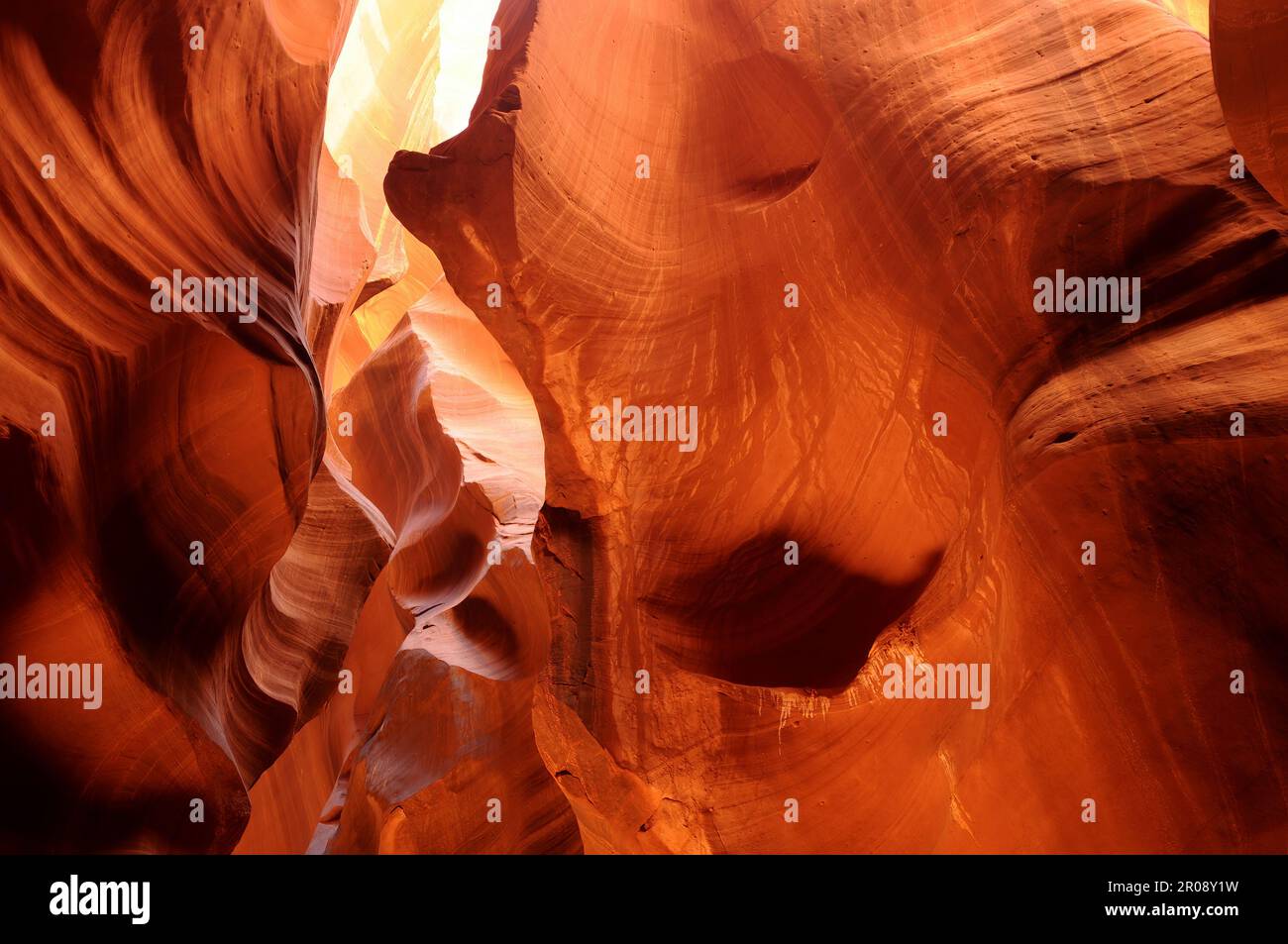 Sunlight coming into antelope Canyon on the Navajo Indian reservation