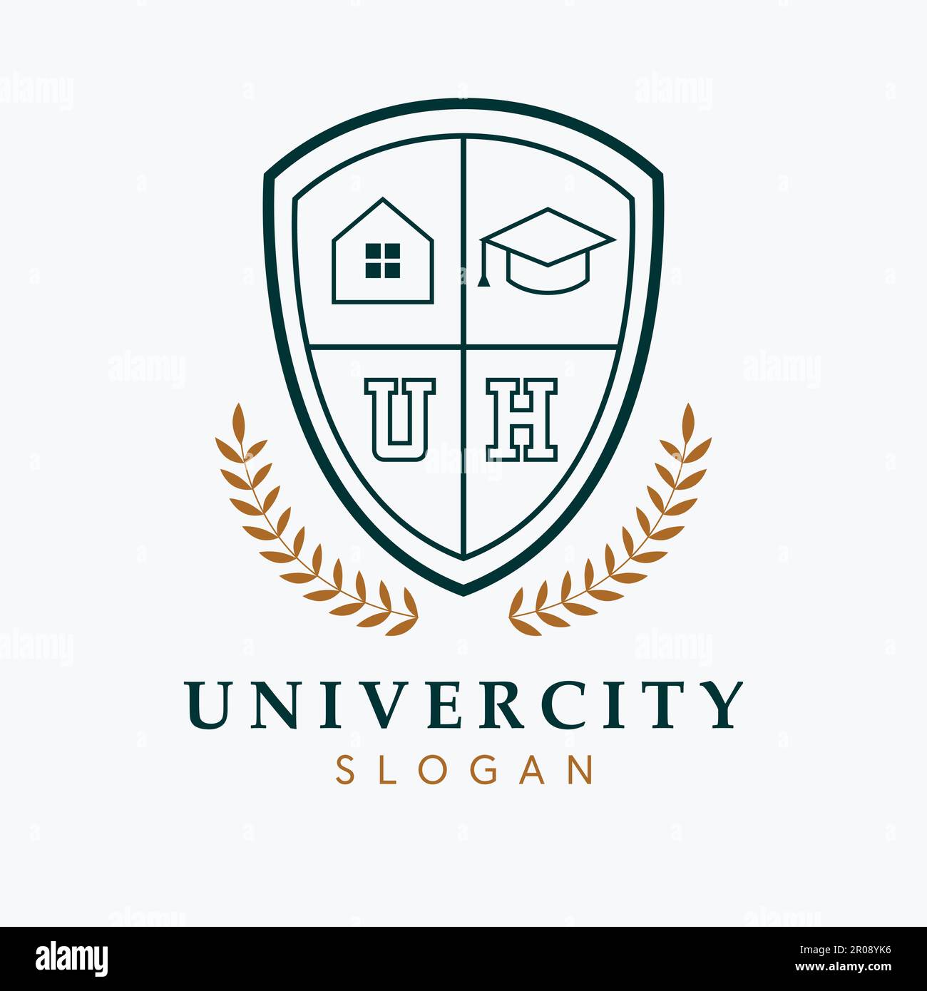 Univercity vector logo design. Letter U emblem. Campus logo template ...