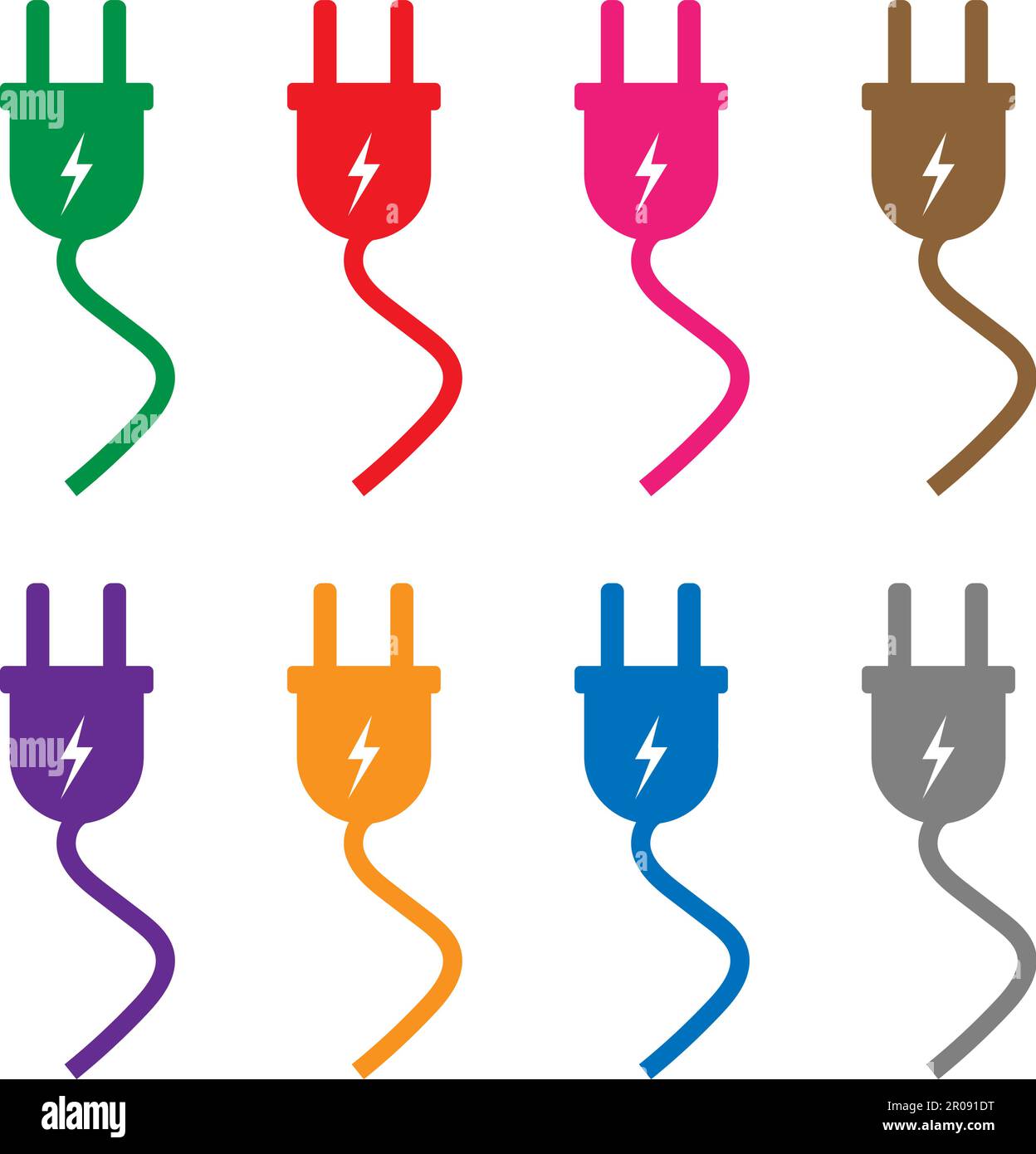 Electric plug icon. Vector illustration. Eps 10. Stock Vector