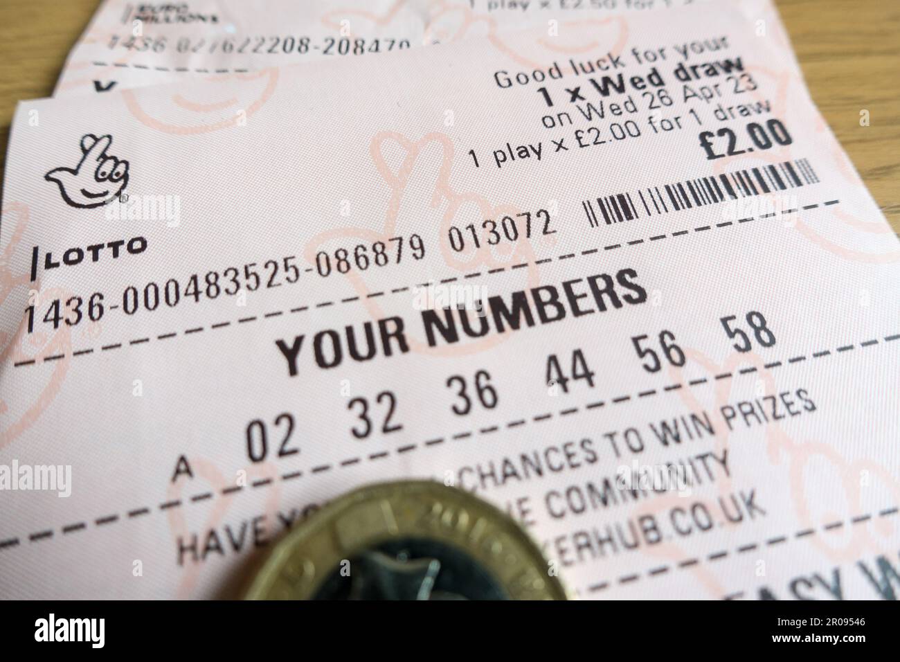 UK lottery Stock Photo