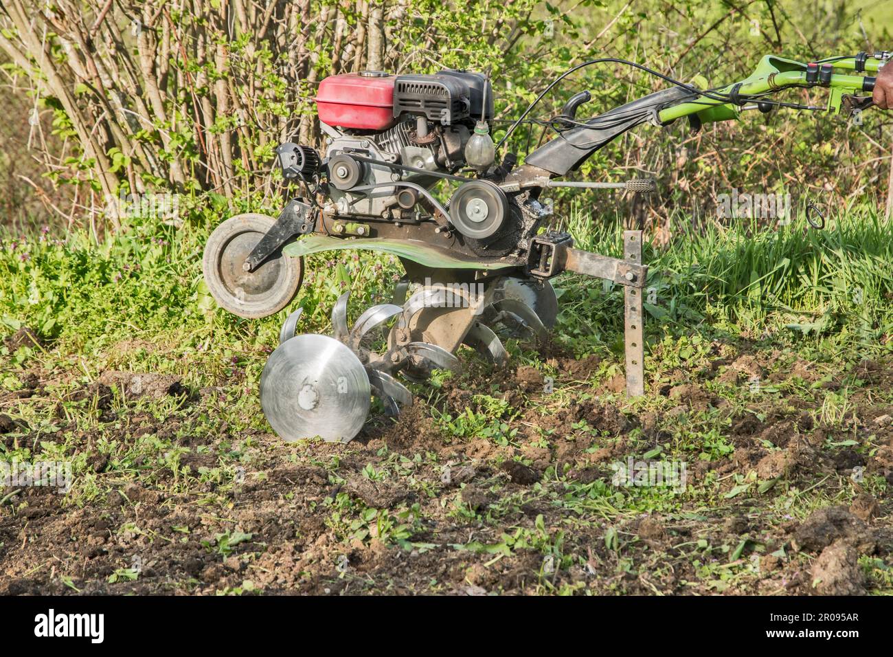 Machinery agricultural motor cultivator for soil cultivation in the