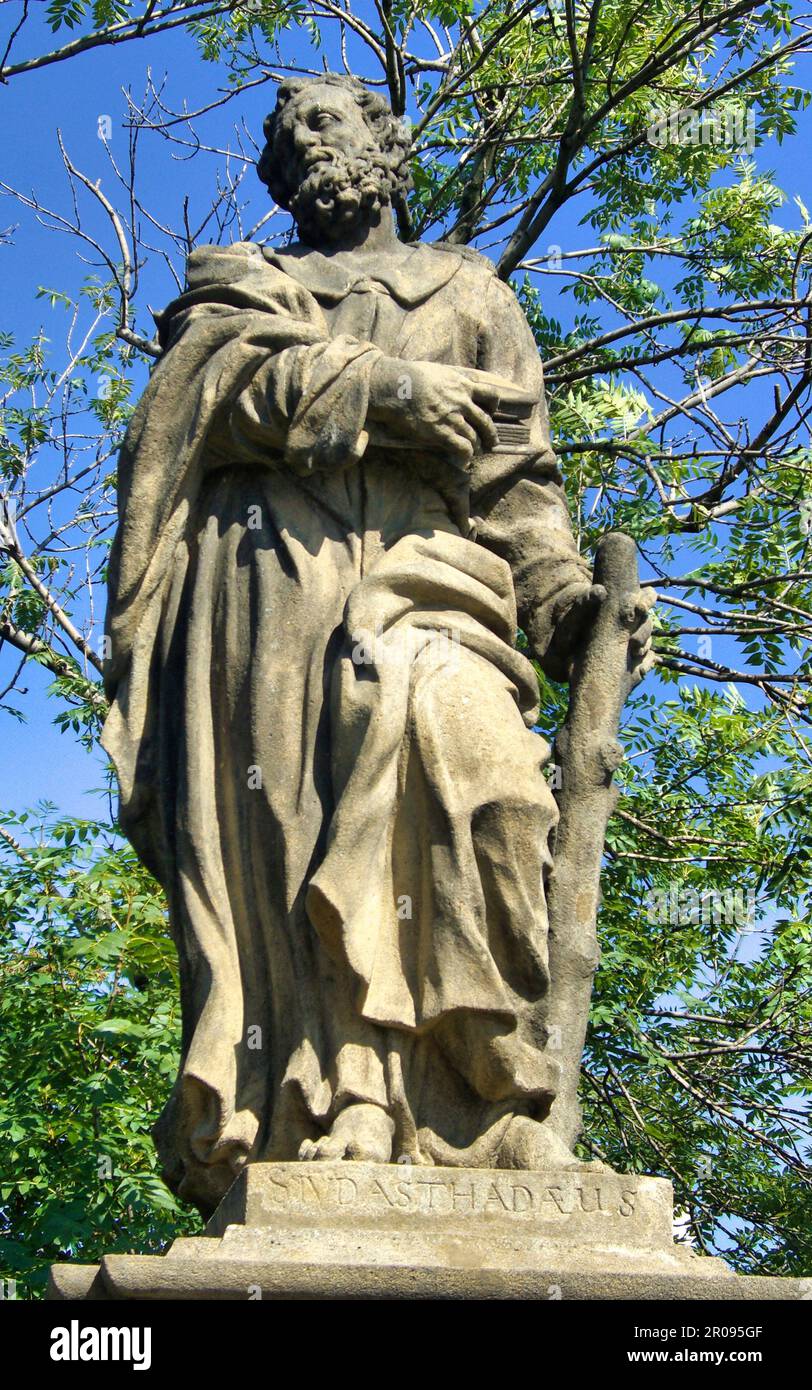 Statue Of Saint Jude Thaddeus Charles Bridge Prague Czech Republic 