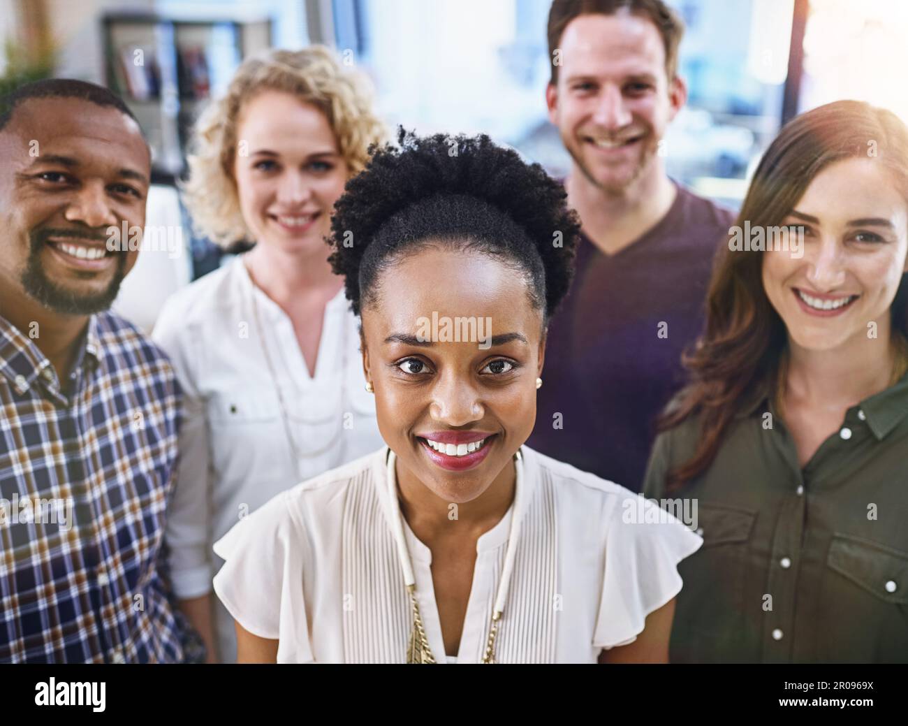 Theyre all exceptional members of the company. Portrait of a team of ...