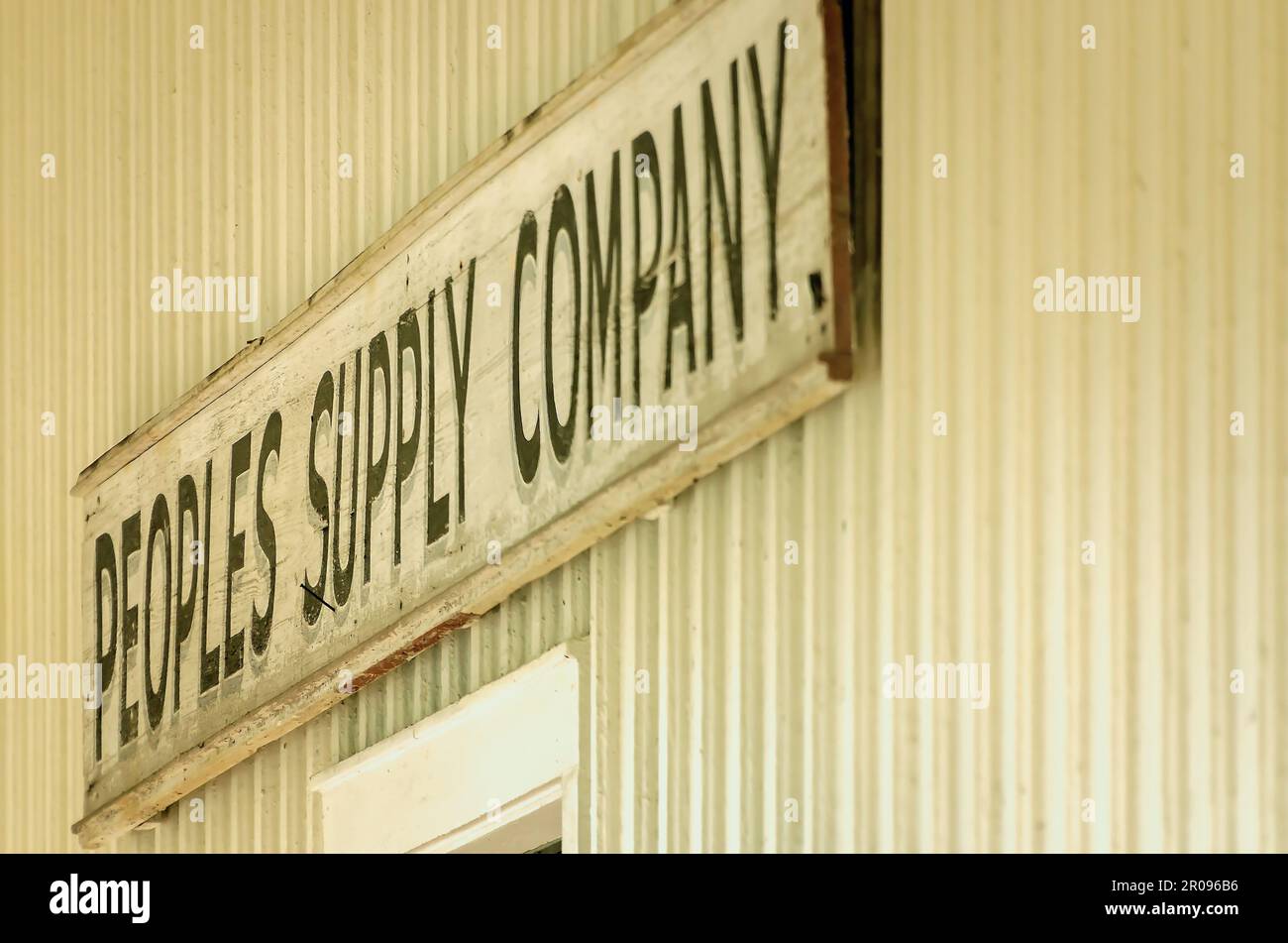 Peoples Supply Company is pictured, April 30, 2023, in Silverhill, Alabama. The historic general store was built in 1902. Stock Photo