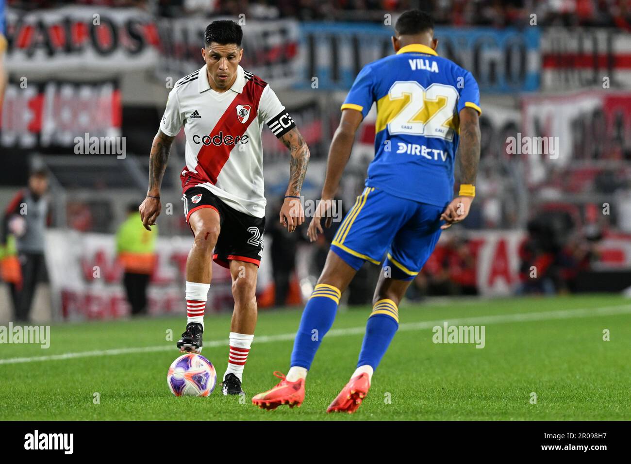 Buenos Aires, Argentina. 07th May, 2023. Monumental de Nunez Stadium Enzo Perez of River Plate, during the match between River Plate and Boca Juniors, for the 15th round of the 2023 Argentine Championship, at the Monumental de Nunez Stadium this Sunday, 07. 30761 (Luciano Bisbal/SPP) Credit: SPP Sport Press Photo. /Alamy Live News Stock Photo