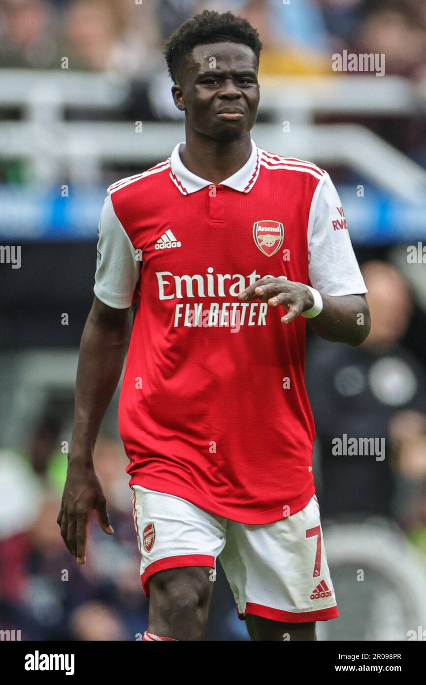 Bukayo Saka 7 of Arsenal during the Premier League match