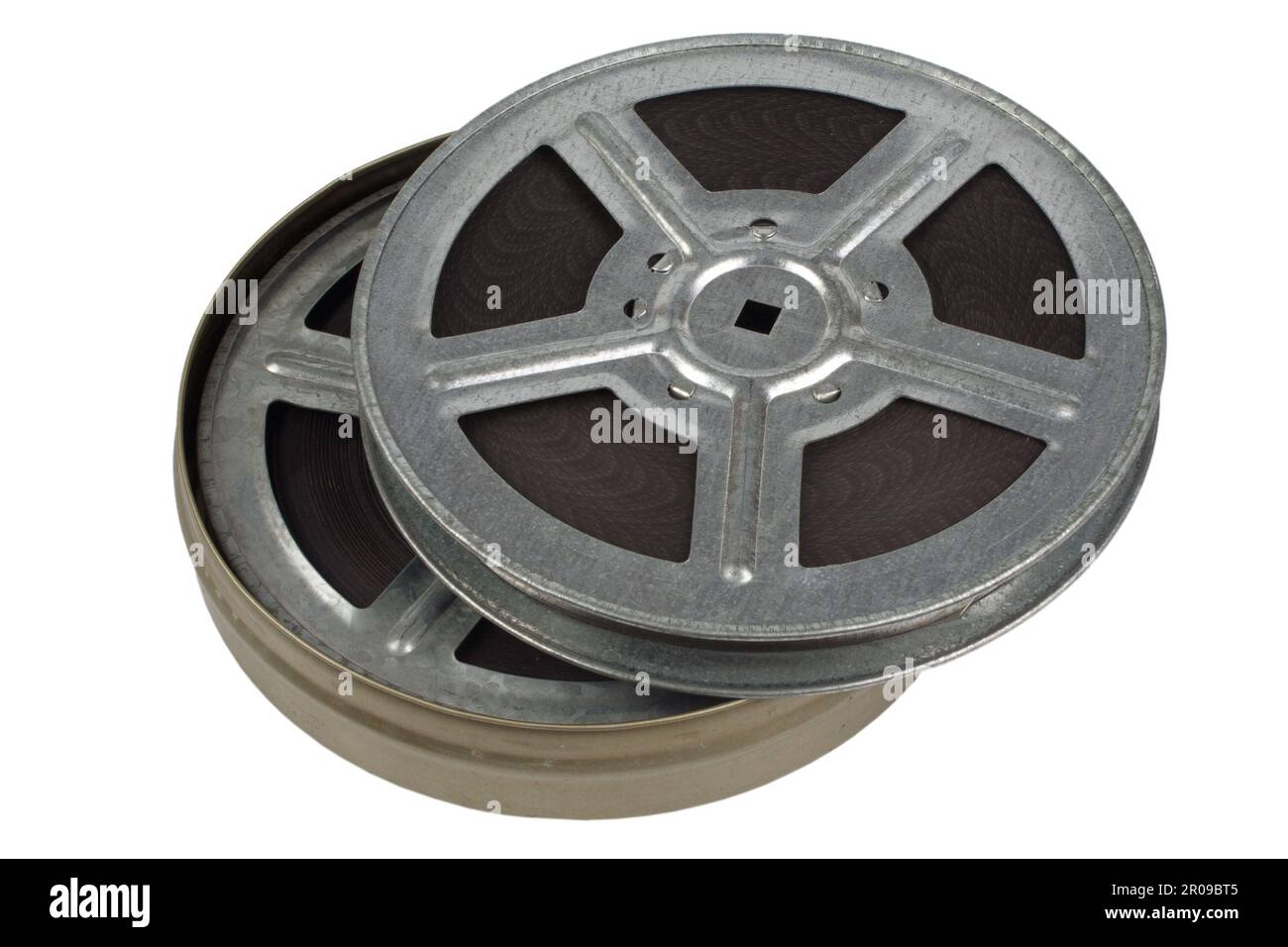 an old movie camera 16mm with reels films Stock Photo - Alamy