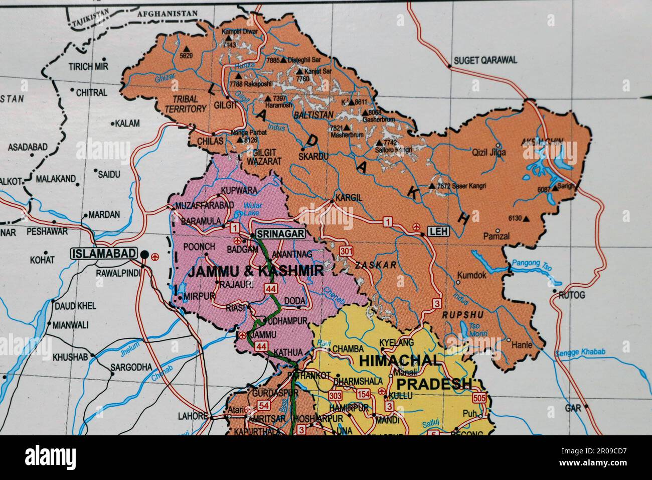 Jammu and kashmir map hi-res stock photography and images - Page 2 - Alamy