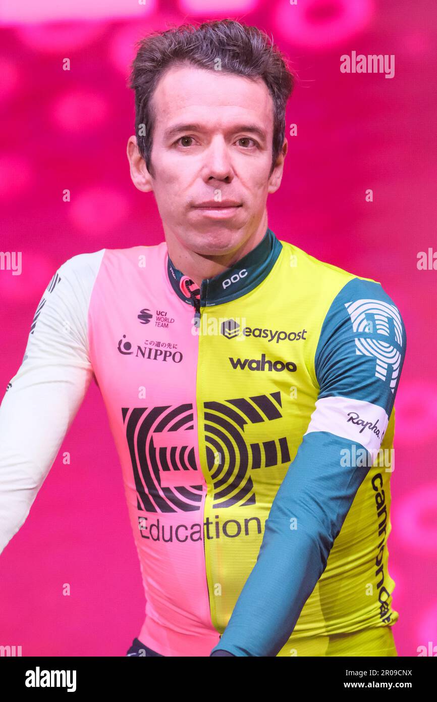 Rigoberto Uran of Colombia - EF Education Easypost seen during the 106th Giro d'Italia 2023. The open ceremony of the team presentation for 106th Giro d'Italia 2023, in Pescara - Italy Stock Photo