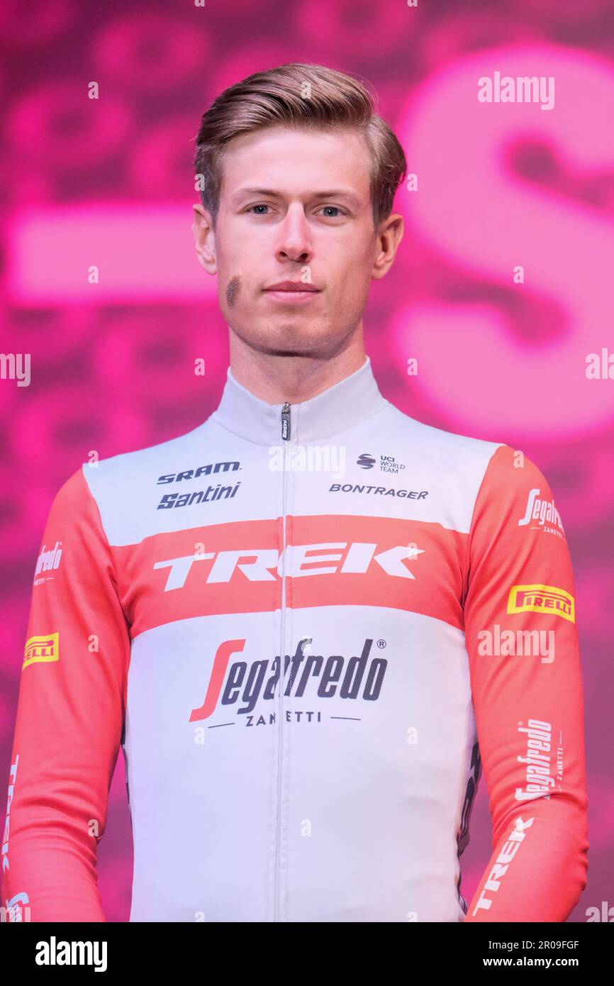 Pescara, Italy. 04th May, 2023. Alex Kirsch of Luxembourg - Trek - Segafredo seen during the 106th Giro d'Italia 2023. The open ceremony of the team presentation for 106th Giro d'Italia 2023, in Pescara - Italy (Photo by Davide Di Lalla/SOPA Images/Sipa USA) Credit: Sipa USA/Alamy Live News Stock Photo