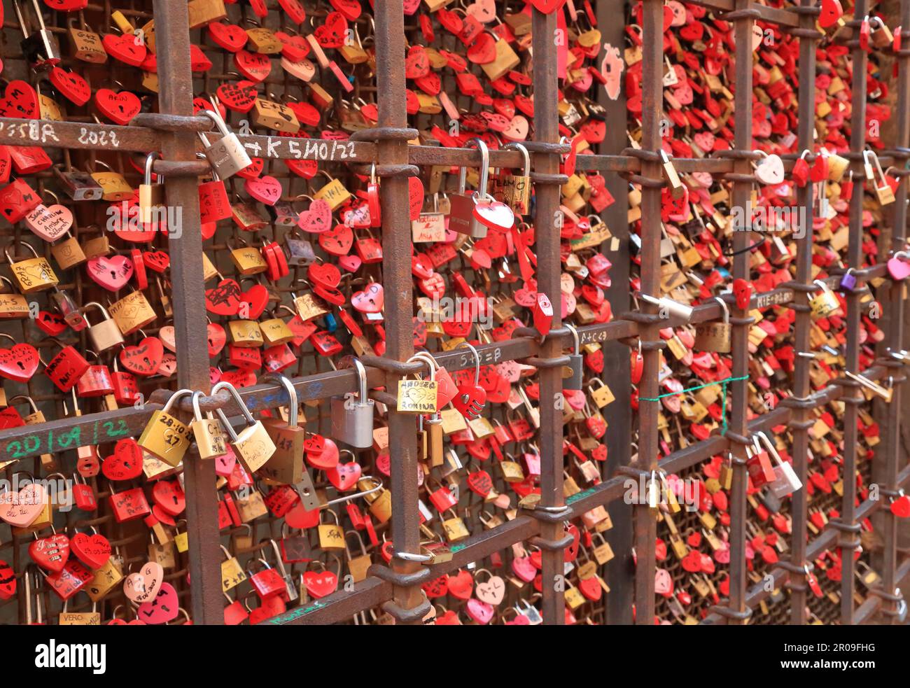 Love locks Stock Photo