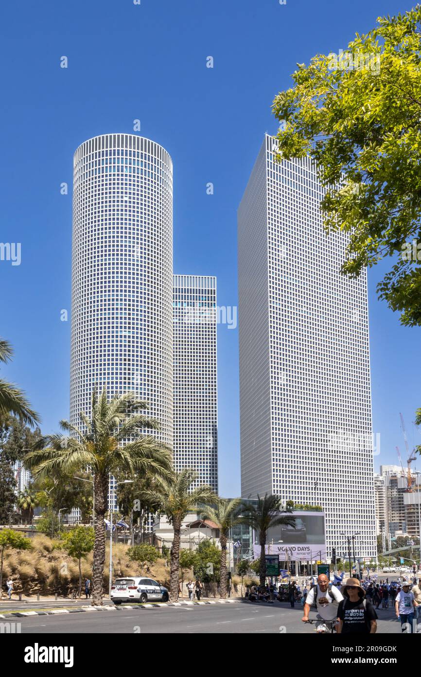 Tel Aviv, Israel April 2023, Modern office buildings. Deloitte is a