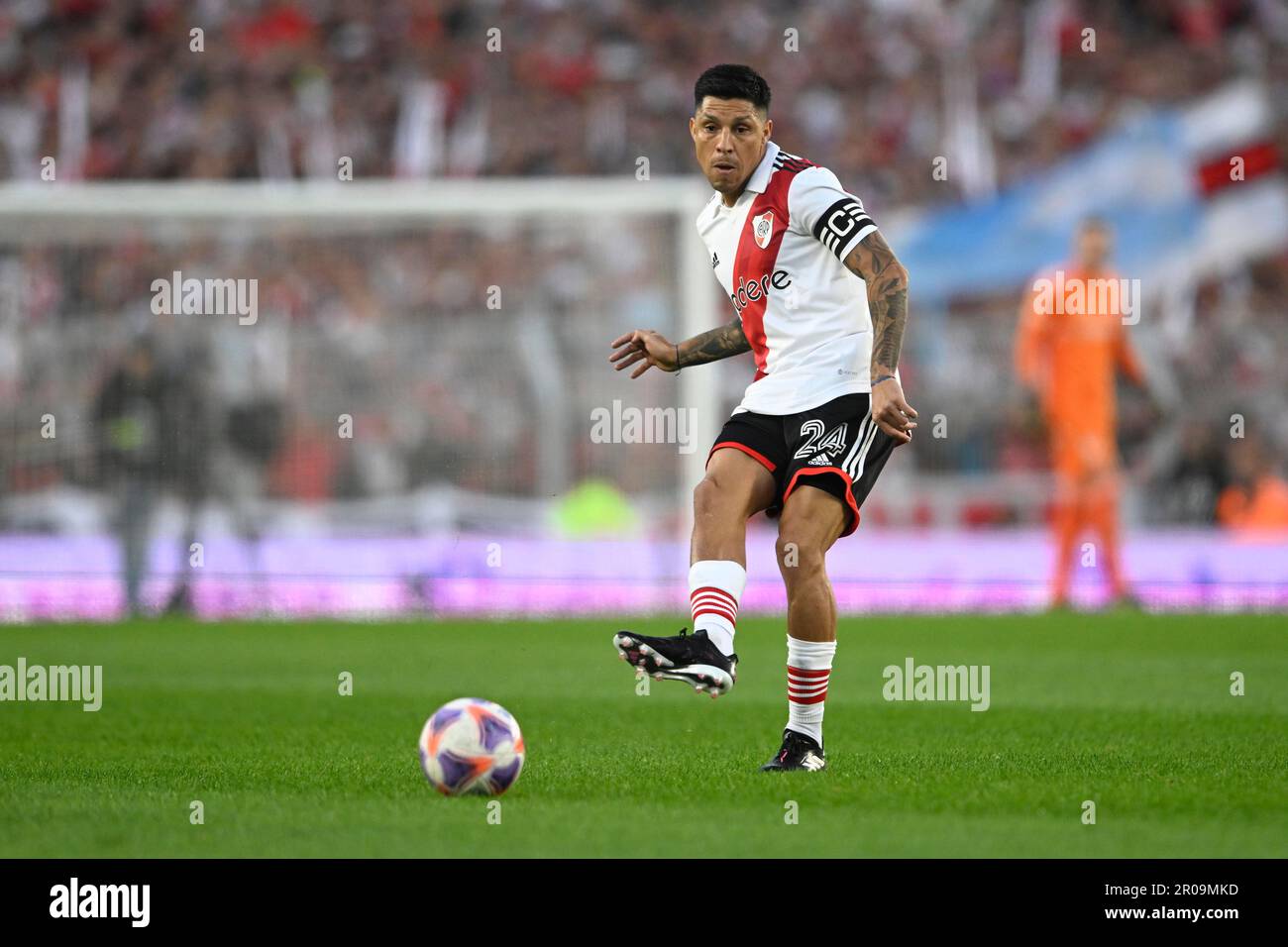 Buenos Aires, Argentina. 07th May, 2023. Argentina, Buenos Aires - 07 May 2023: Enzo Perez of River Plate during the Torneo Binance 2023 of Argentina Liga Profesional match between River Plate and Boca Juniors at Estadio Monumental, Buenos Aires, Argentina. Photo by SFSI/Diego Halisz Credit: Sebo47/Alamy Live News Stock Photo