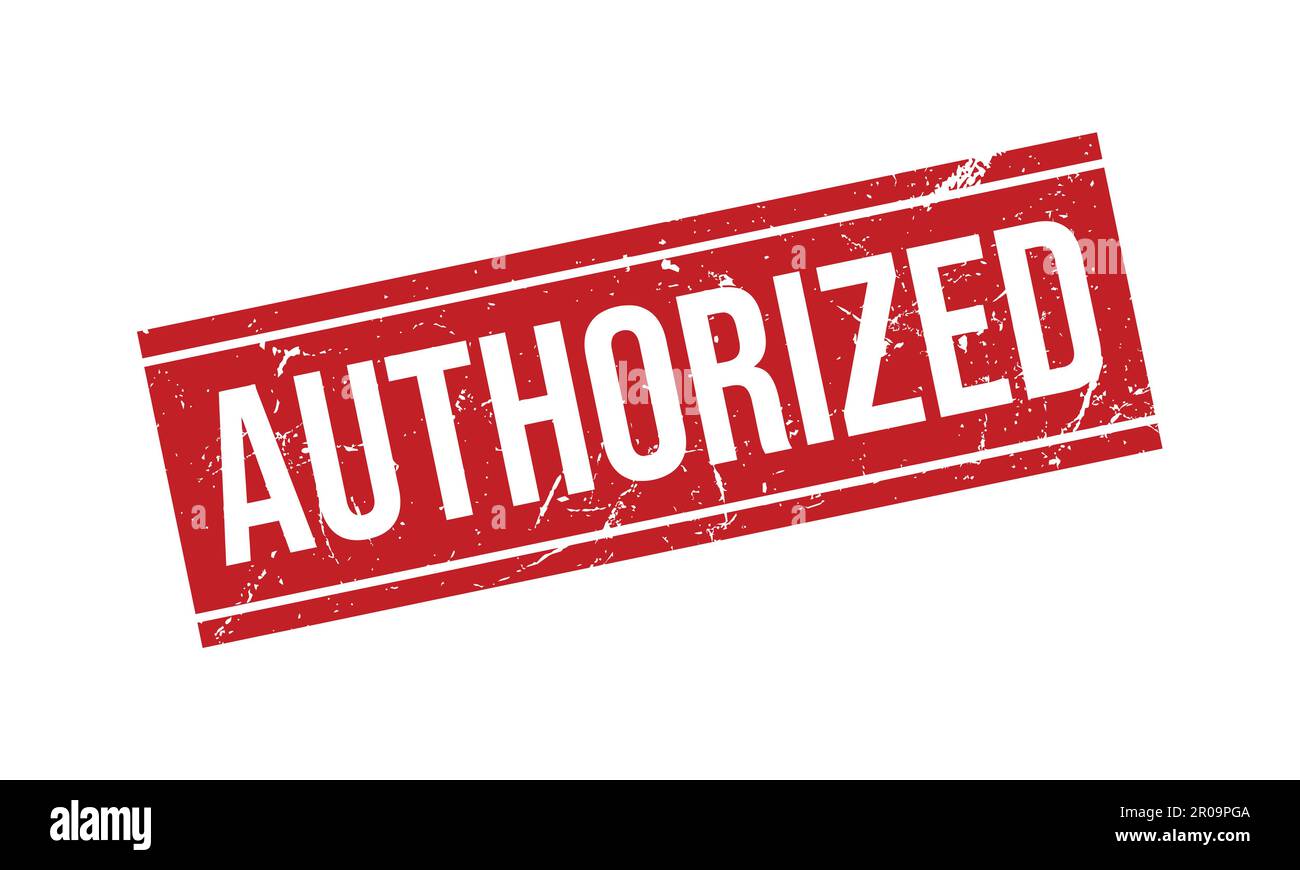 Authorized Rubber Stamp. Red Authorized Rubber Grunge Stamp Seal Vector ...