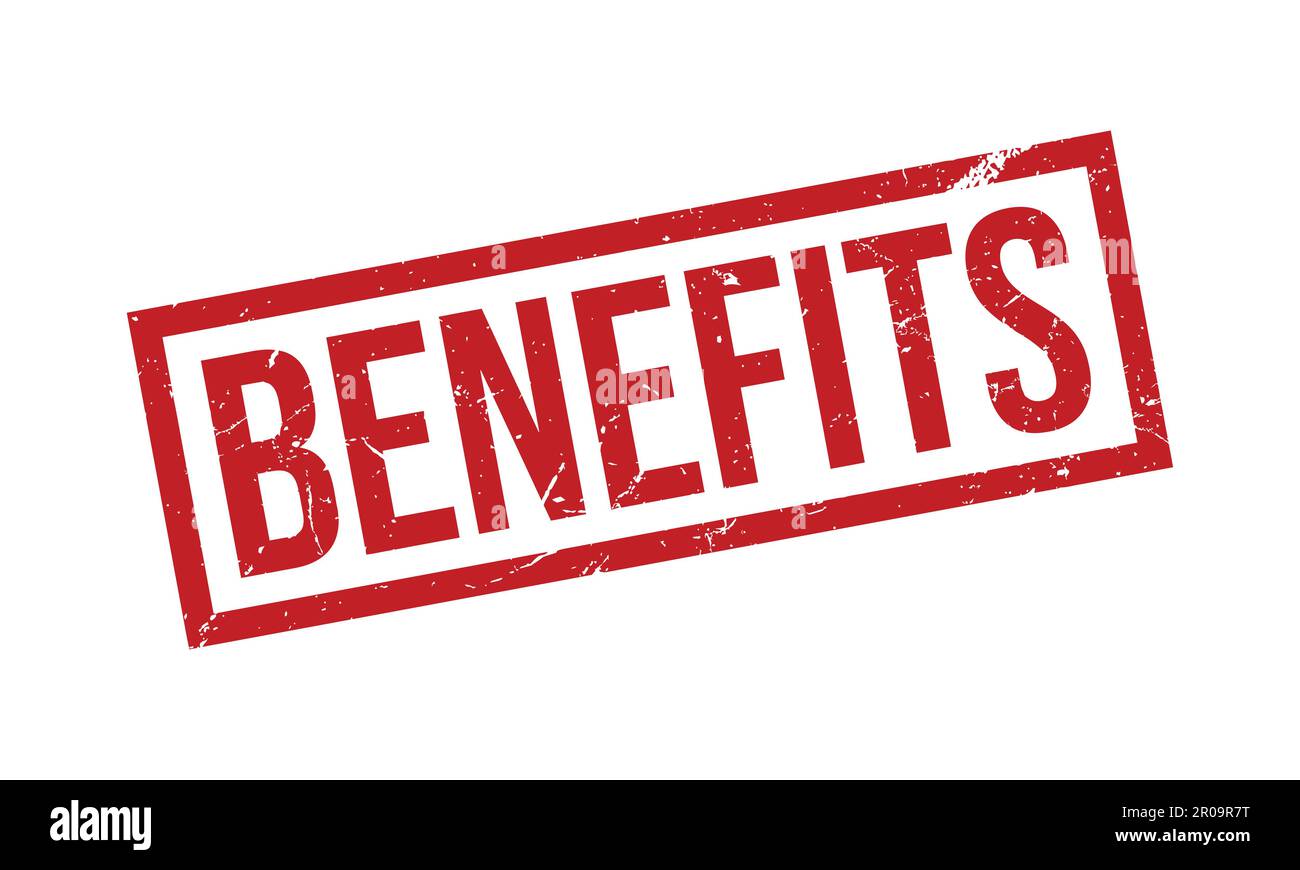Benefits Rubber Grunge Stamp Seal Vector Illustration Stock Vector